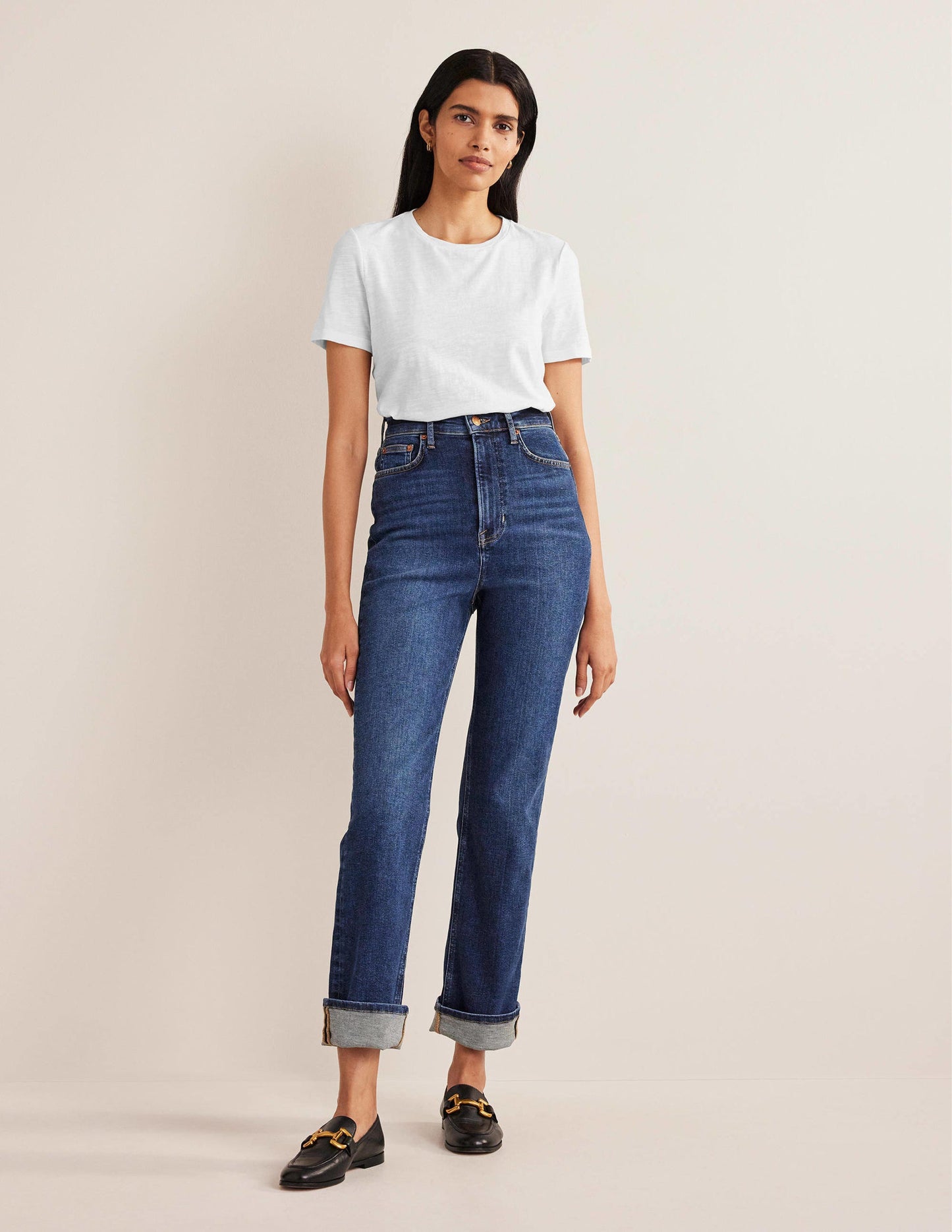 Cotton Crew Neck T-Shirt-White