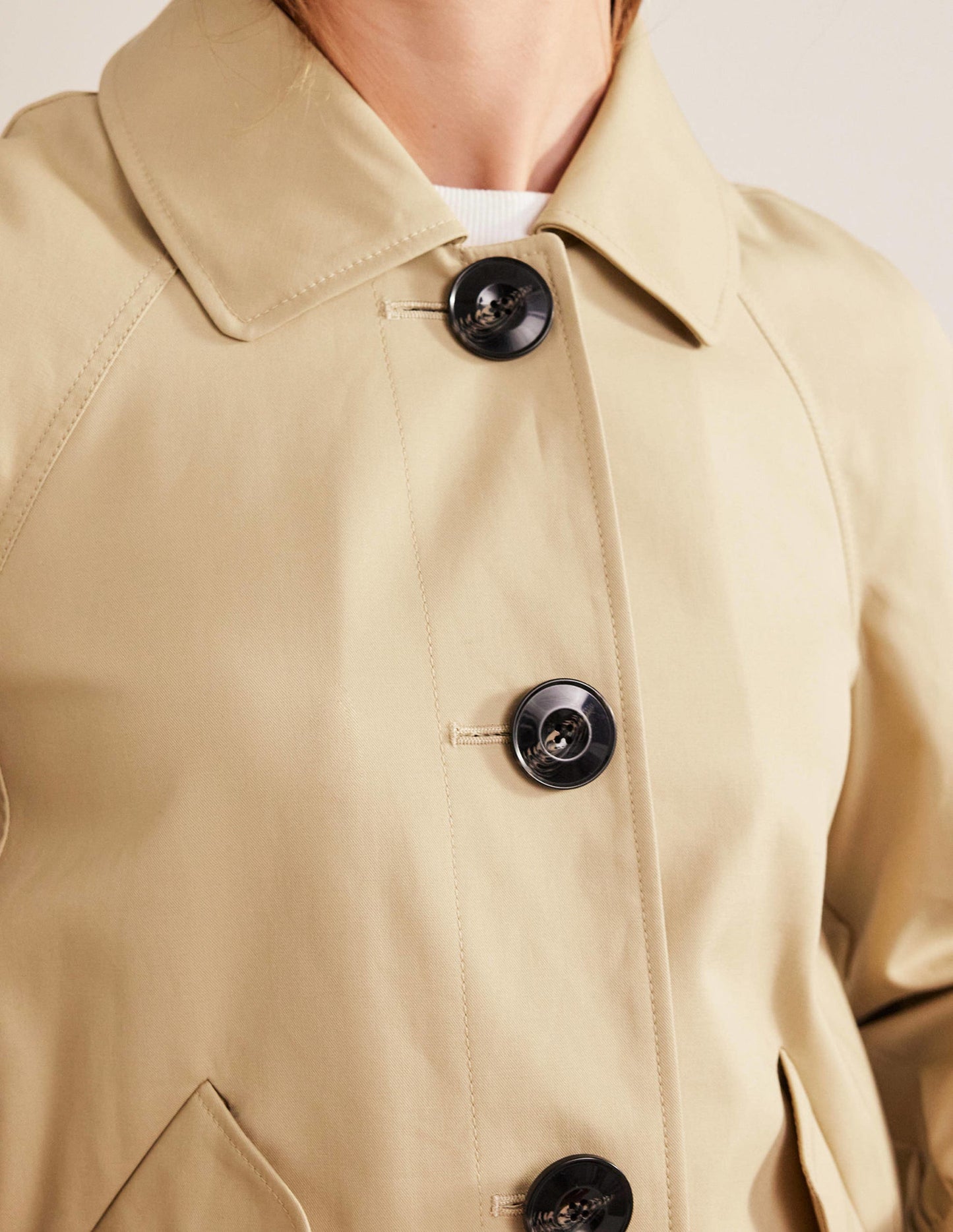Trenchjacke aus Baumwolle-Steingrau