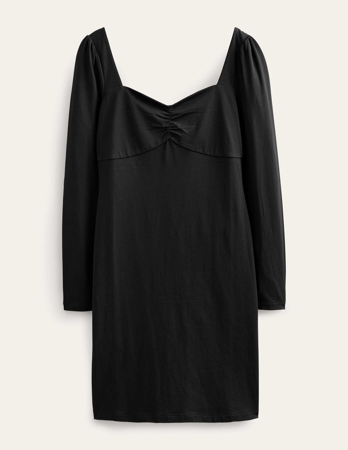 Sweetheart Jersey Mini Dress-Black