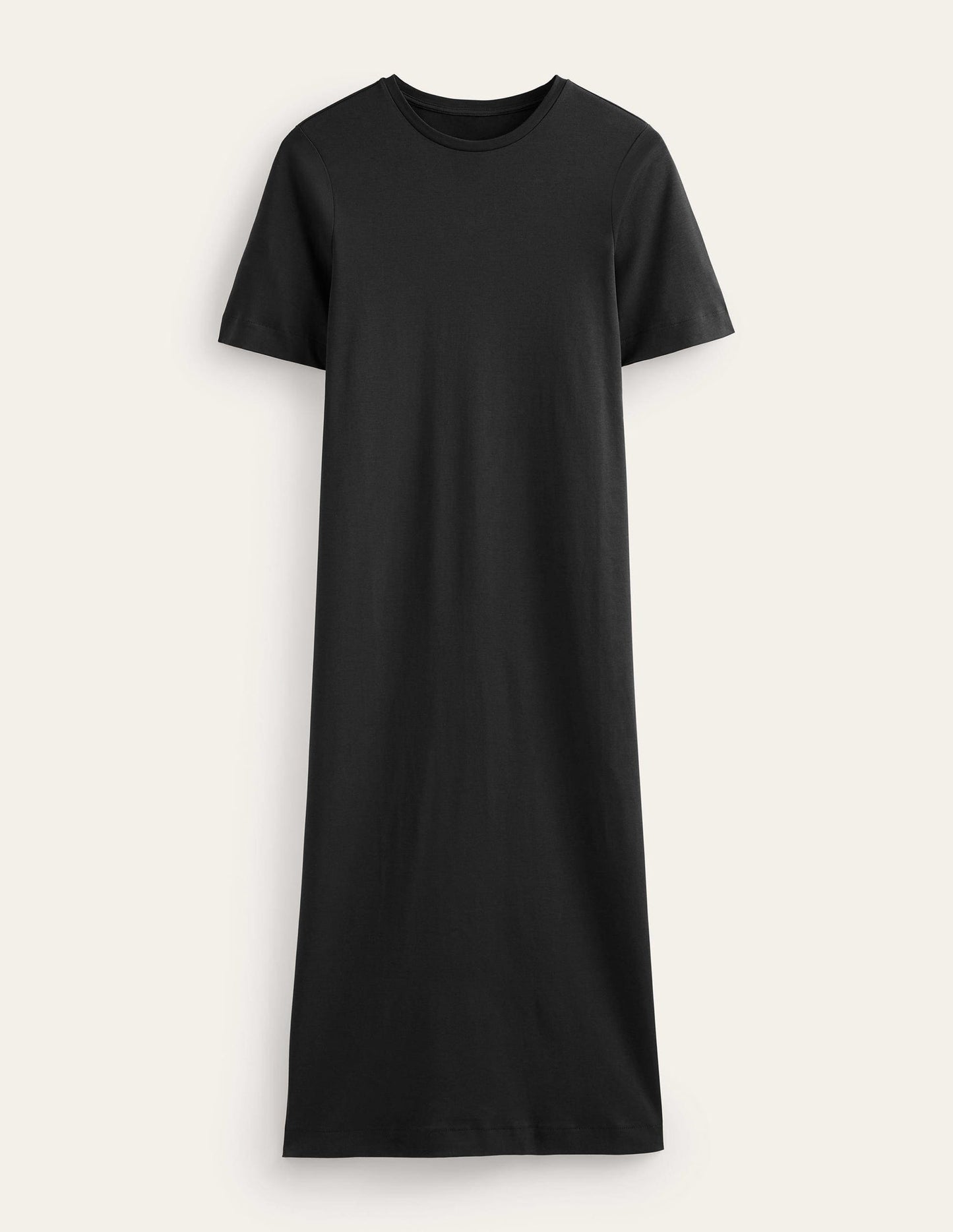 Midi-T-Shirt-Kleid aus Jersey-Schwarz