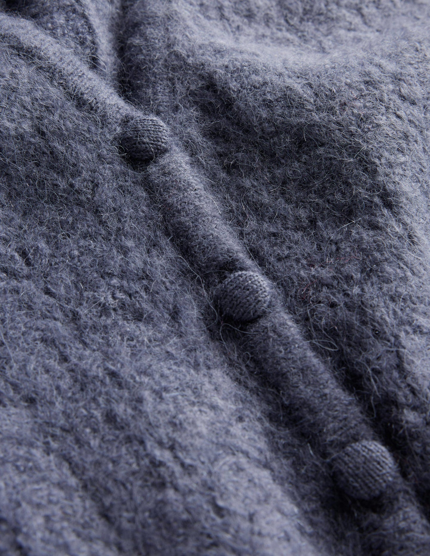 Gilet en pointelle-Bleu ombre nocturne