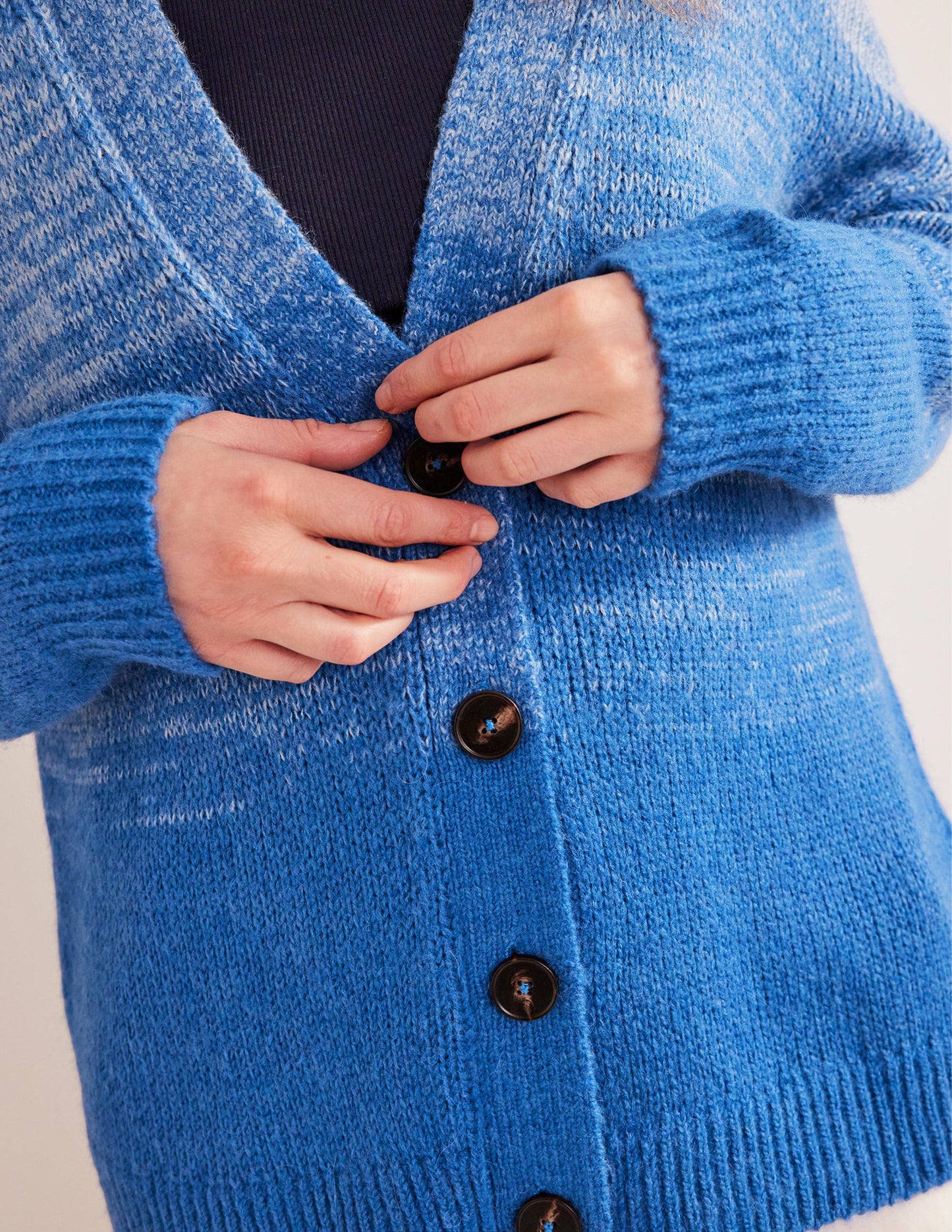 Fluffy Cardigan-Blue Ombre