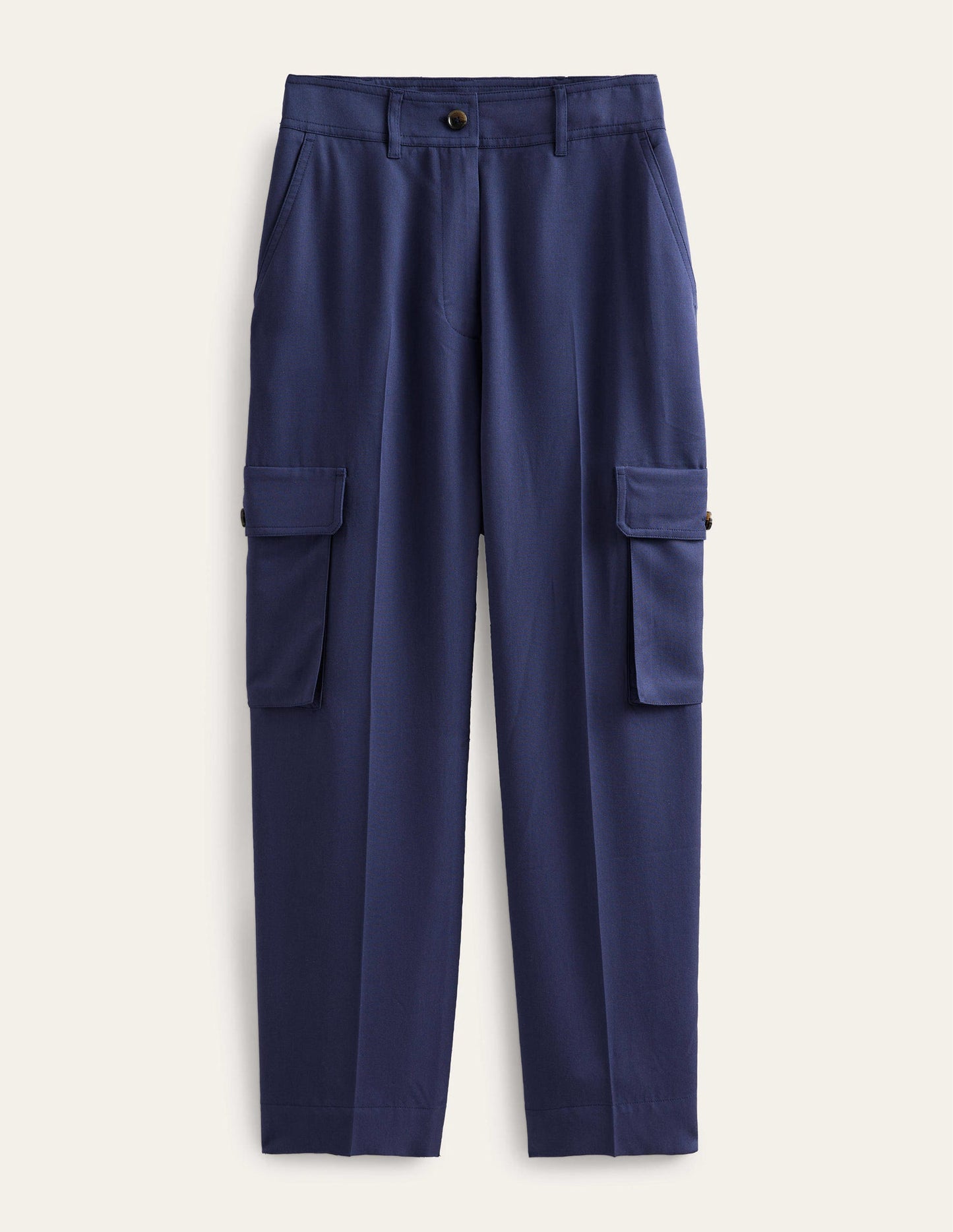 Tencel Cargo Trousers-Night Blue
