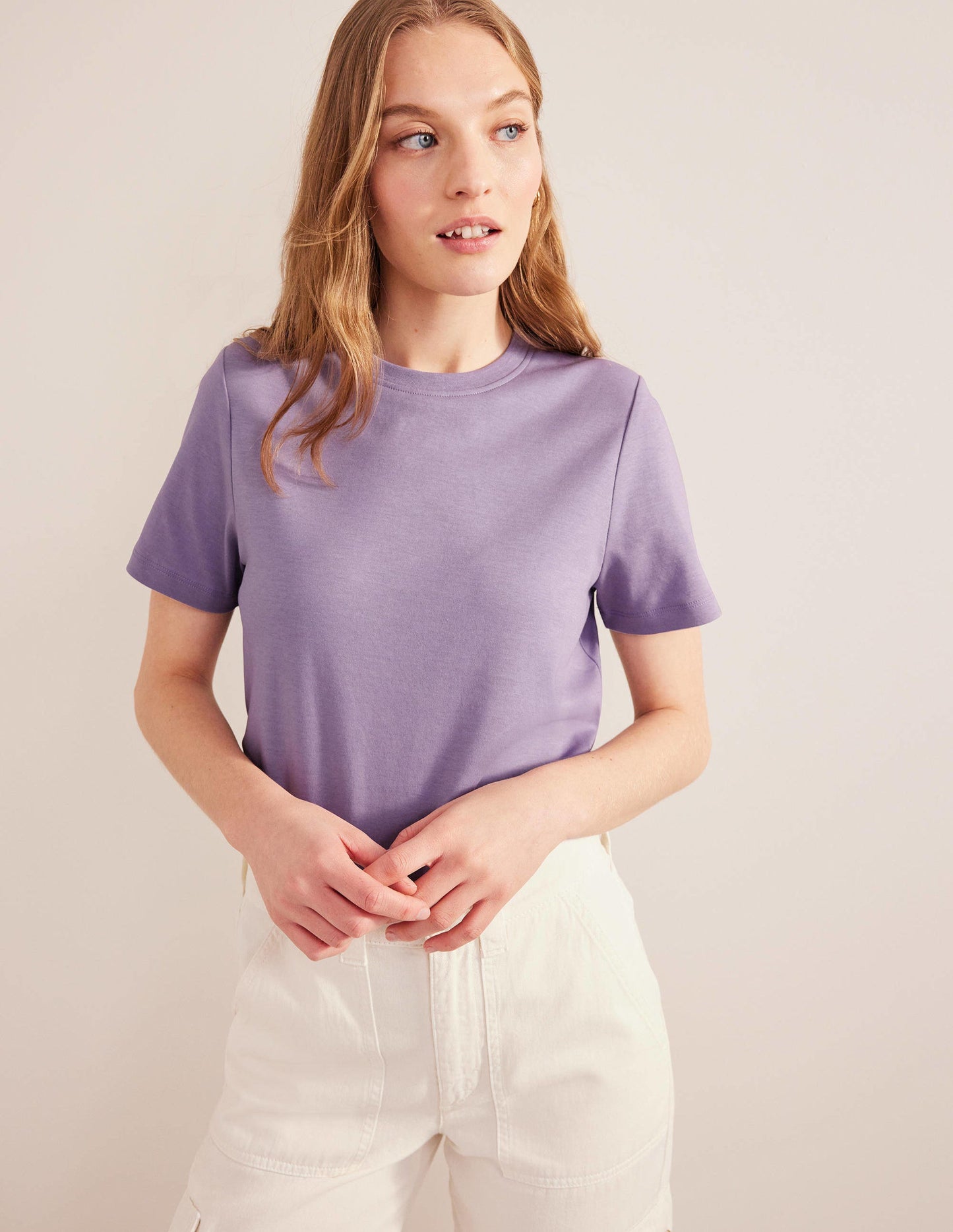 Perfect Cotton T-Shirt-Wild Thistle