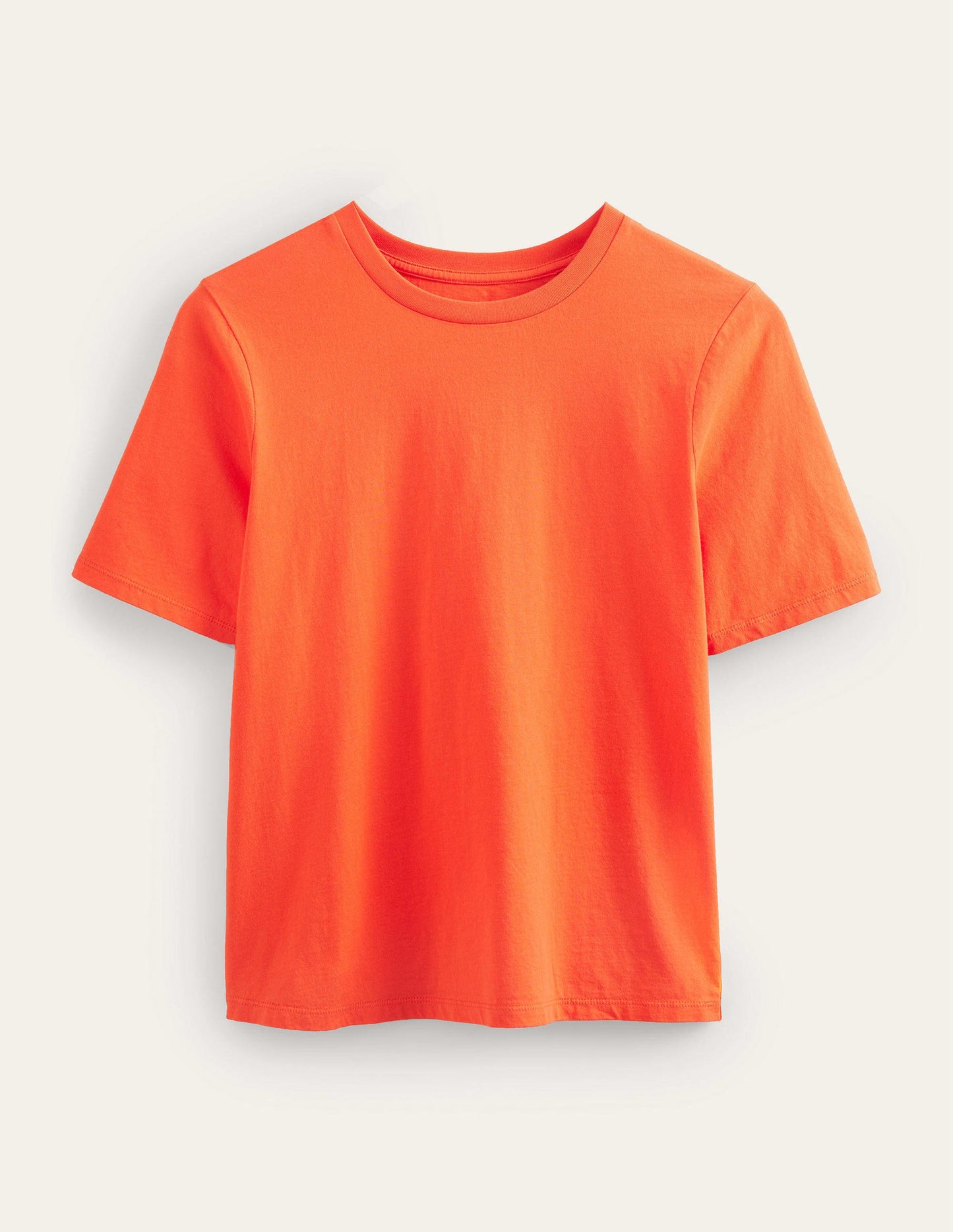 Leichtes Rundhals-T-Shirt-Knallrot