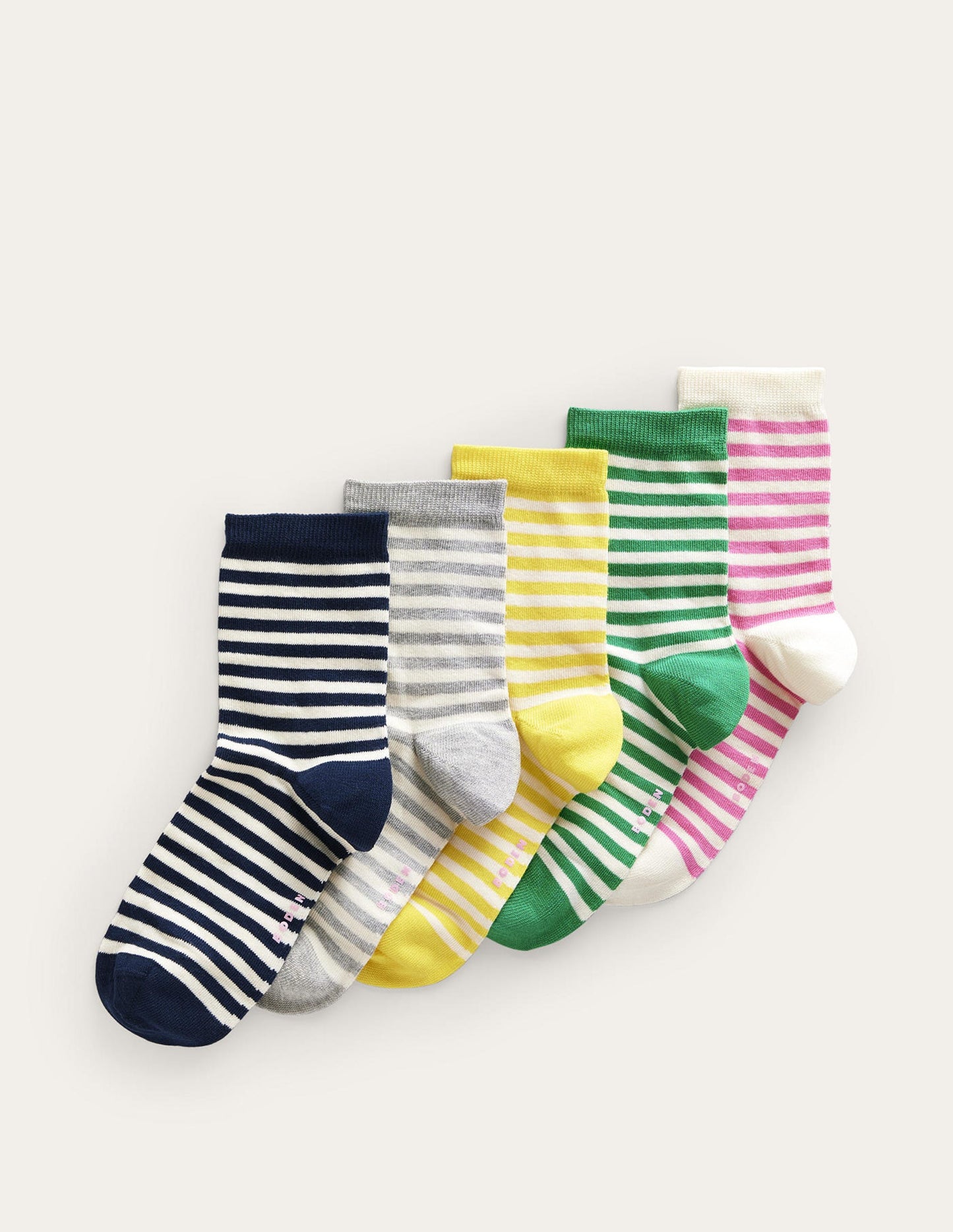 Knöchelsocken im 5er-Pack-Bretonstreifen