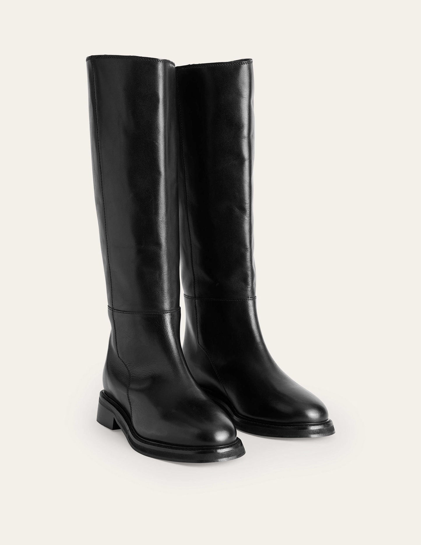 Lottie Reitstiefel aus Leder-Schwarzes Leder