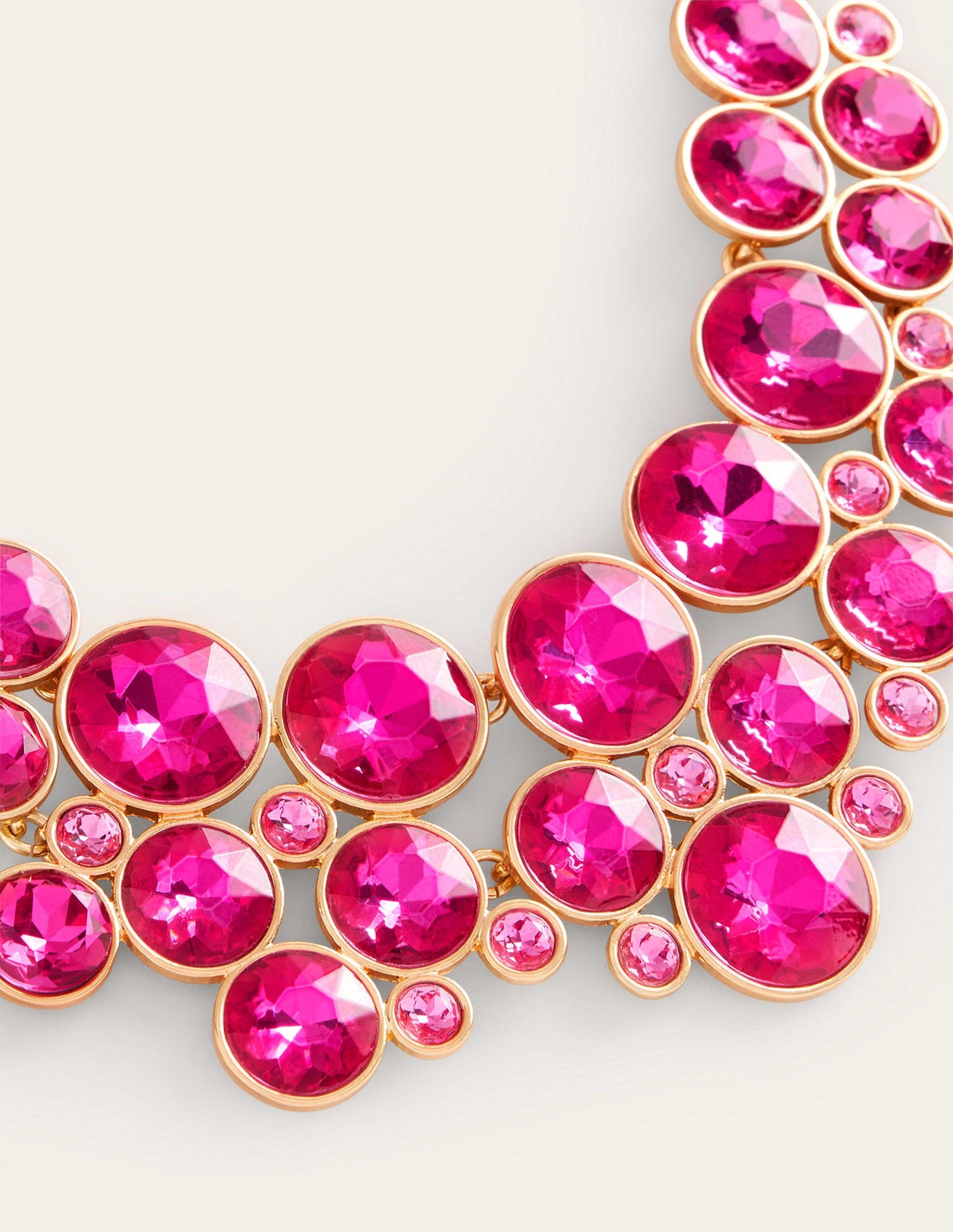 Andrea Edelstein-Cluster-Kette-Rosarot