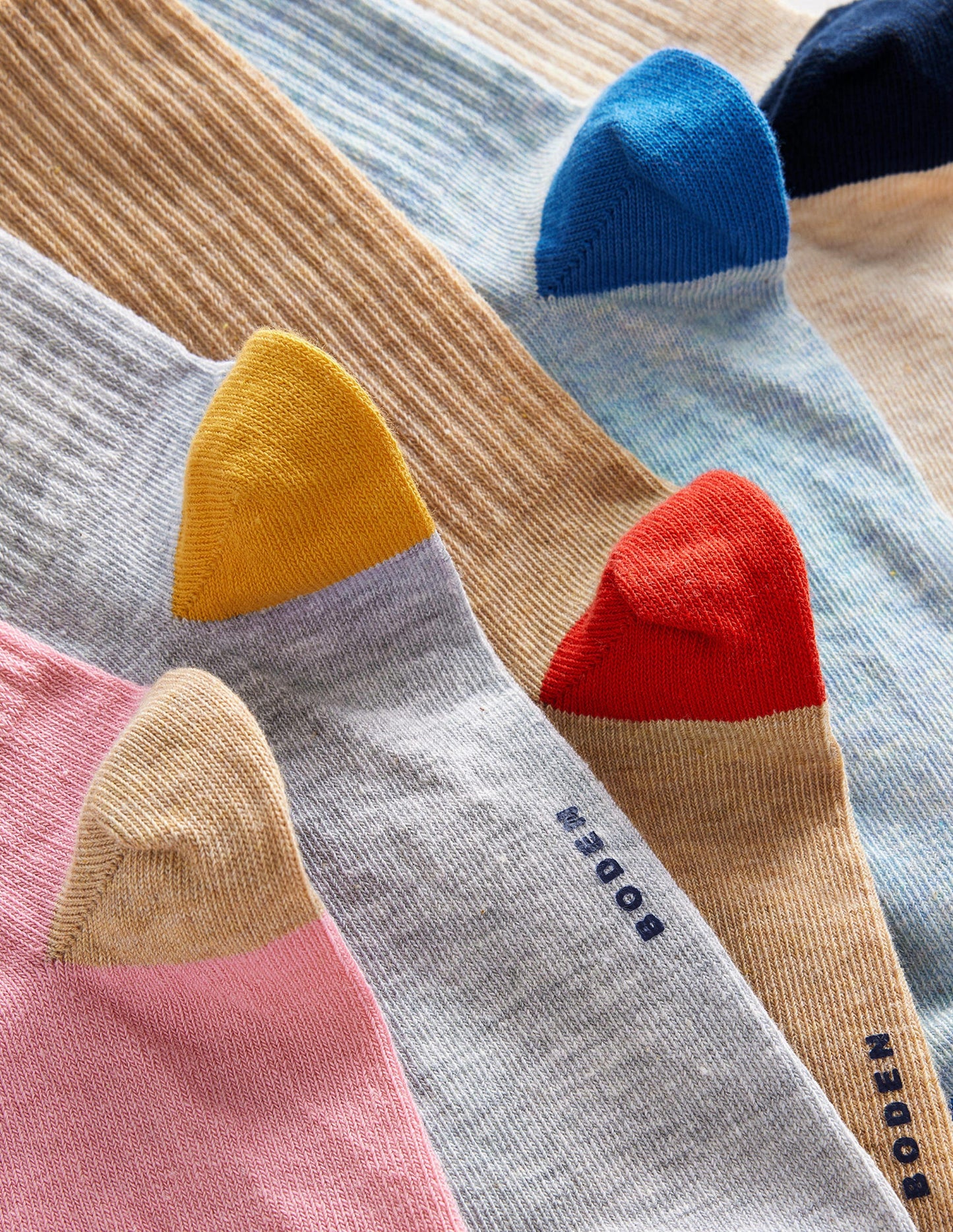 Rippstrick-Knöchelsocken im 5er Pack-Bunt, Neutral