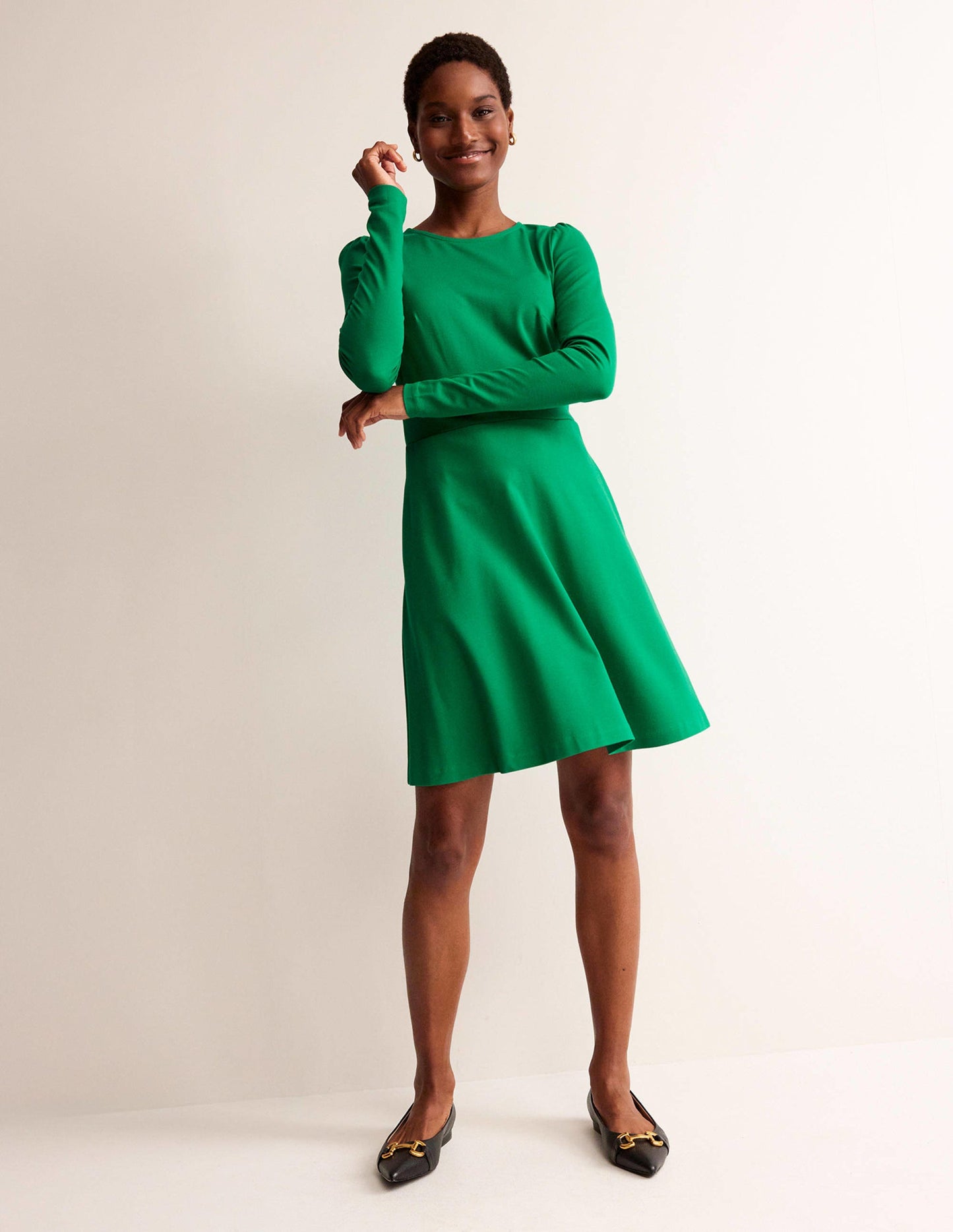 Sabrina Ponte-Kleid-Veridiangrün