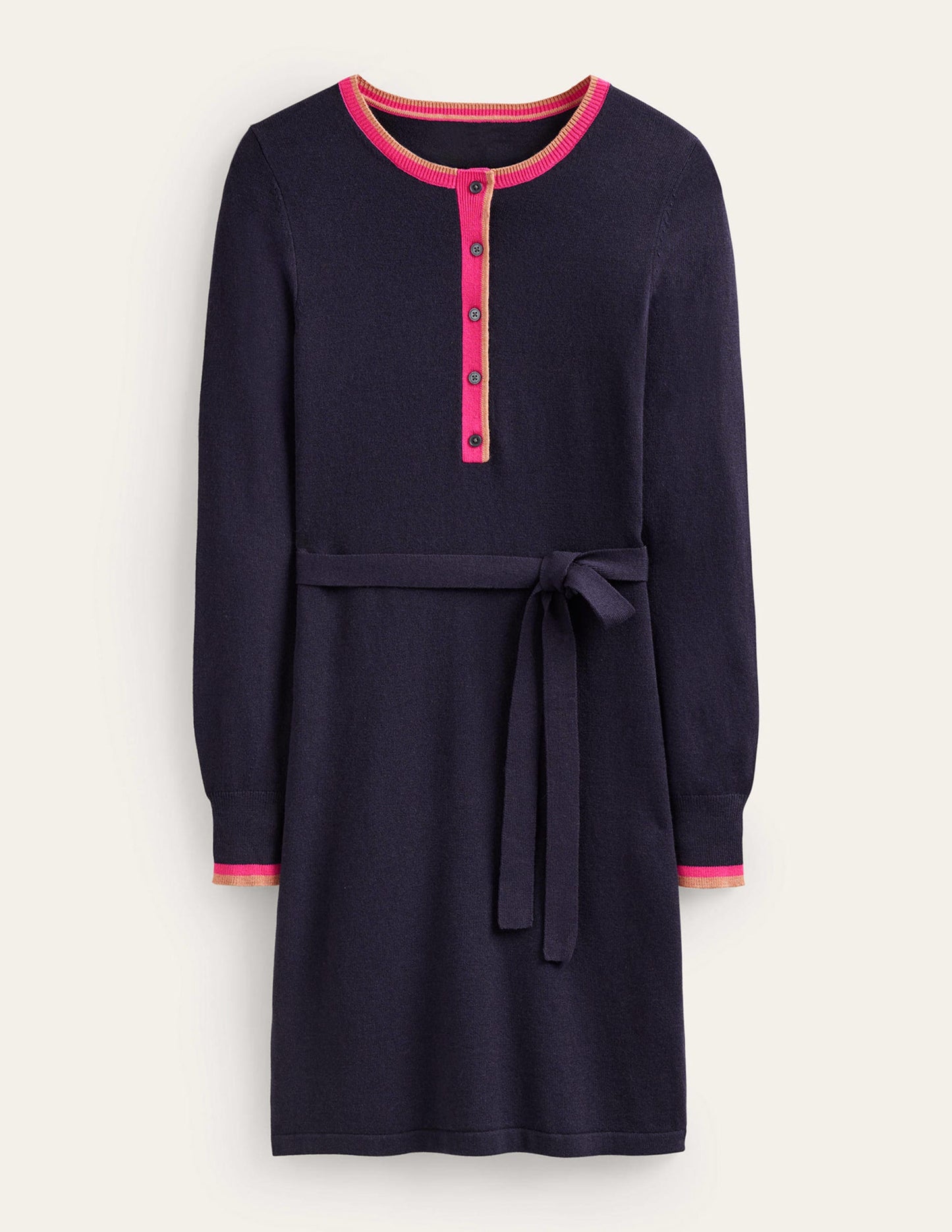 Gemma Henley-Strickkleid-Marineblau