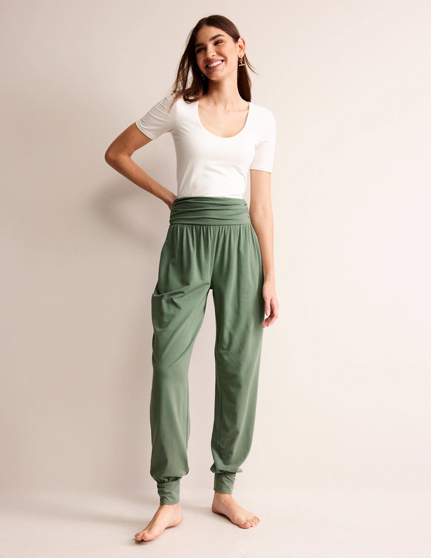 Hareem Jersey-Jogginghose-Erlengrün