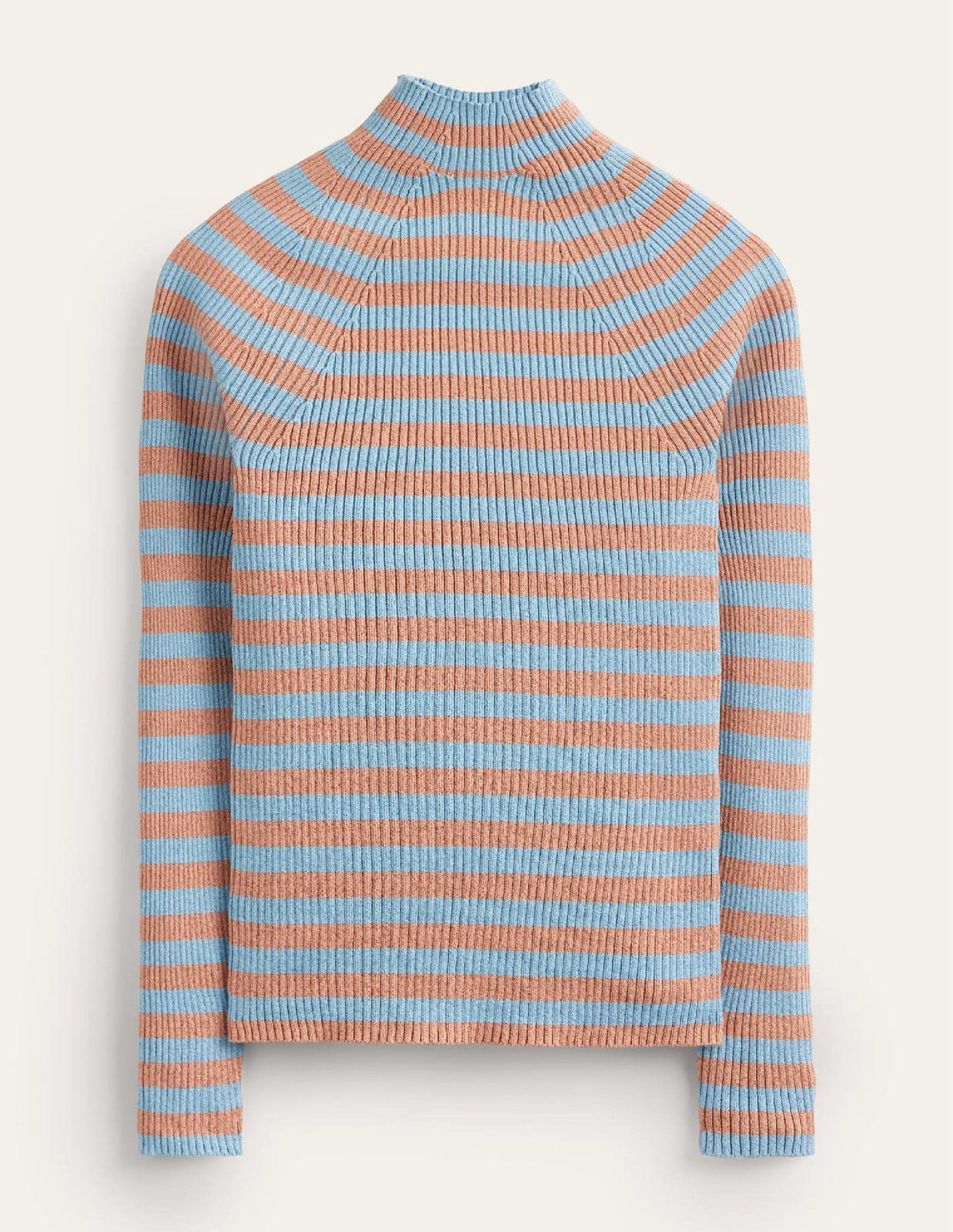 Matilda Glitzer-Pullover-Hellblau und Kupfer