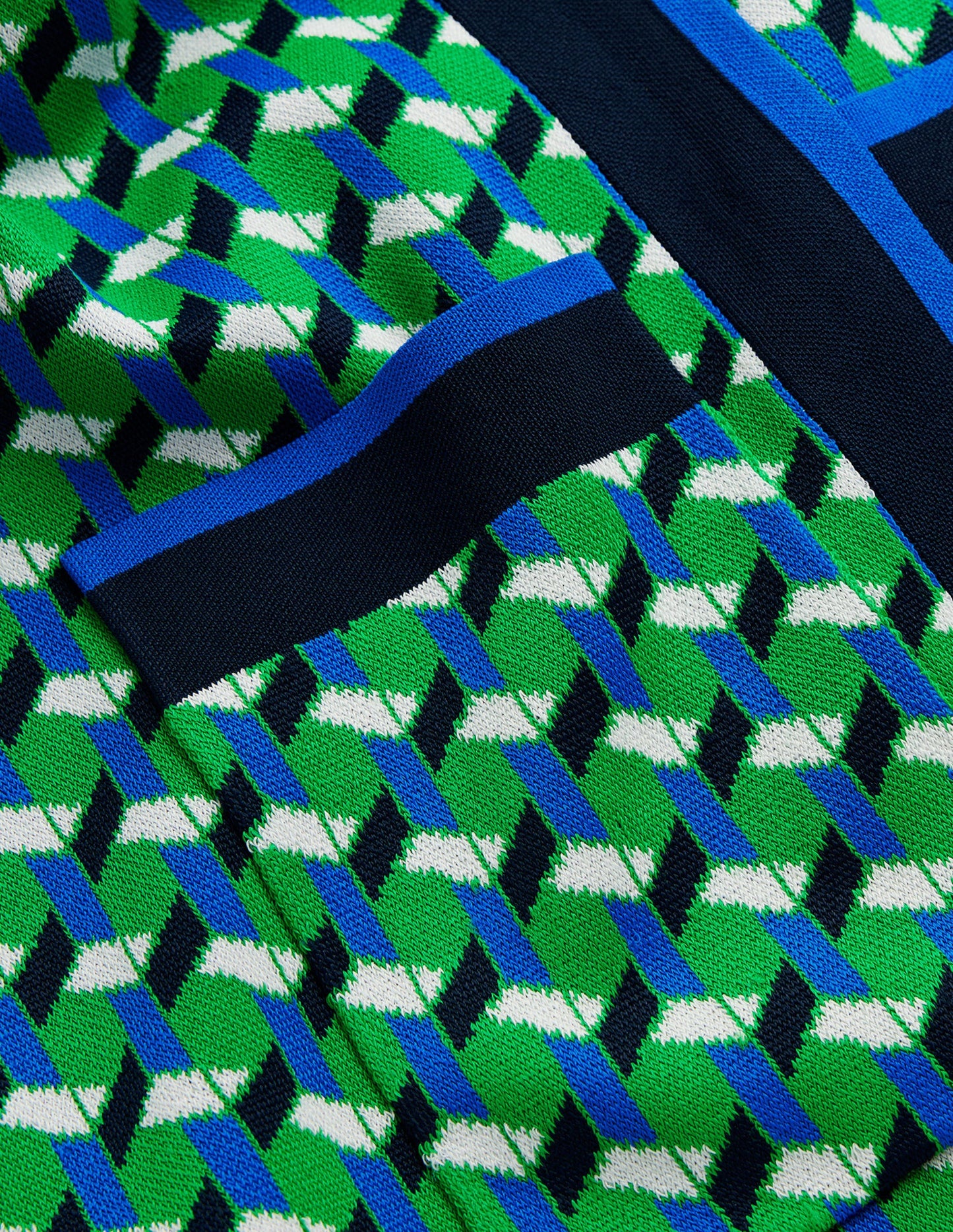 Jacquard-Strickjacke-Hellgrün, Geo Daze