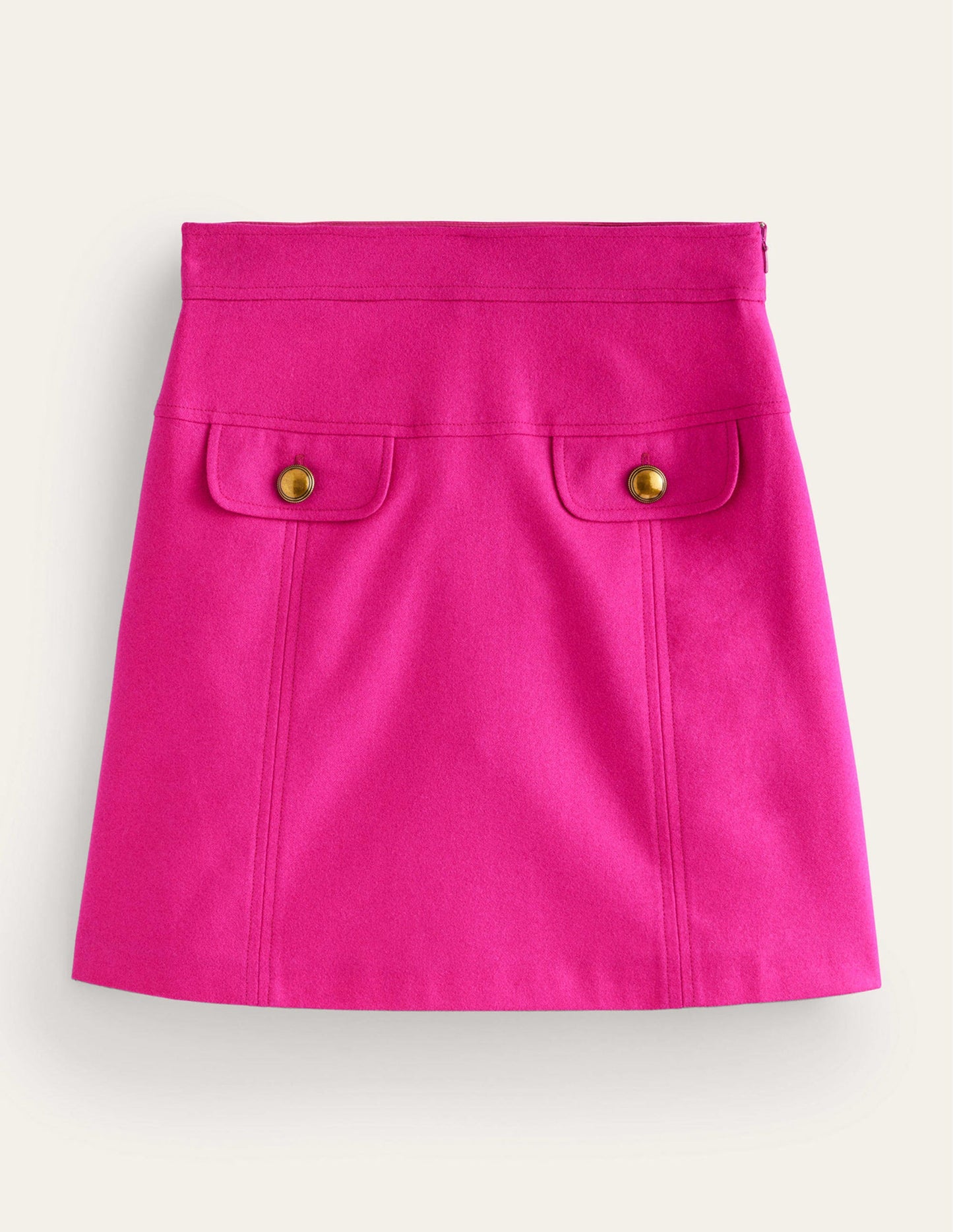 Estella Minirock aus Wolle-Fuchsia