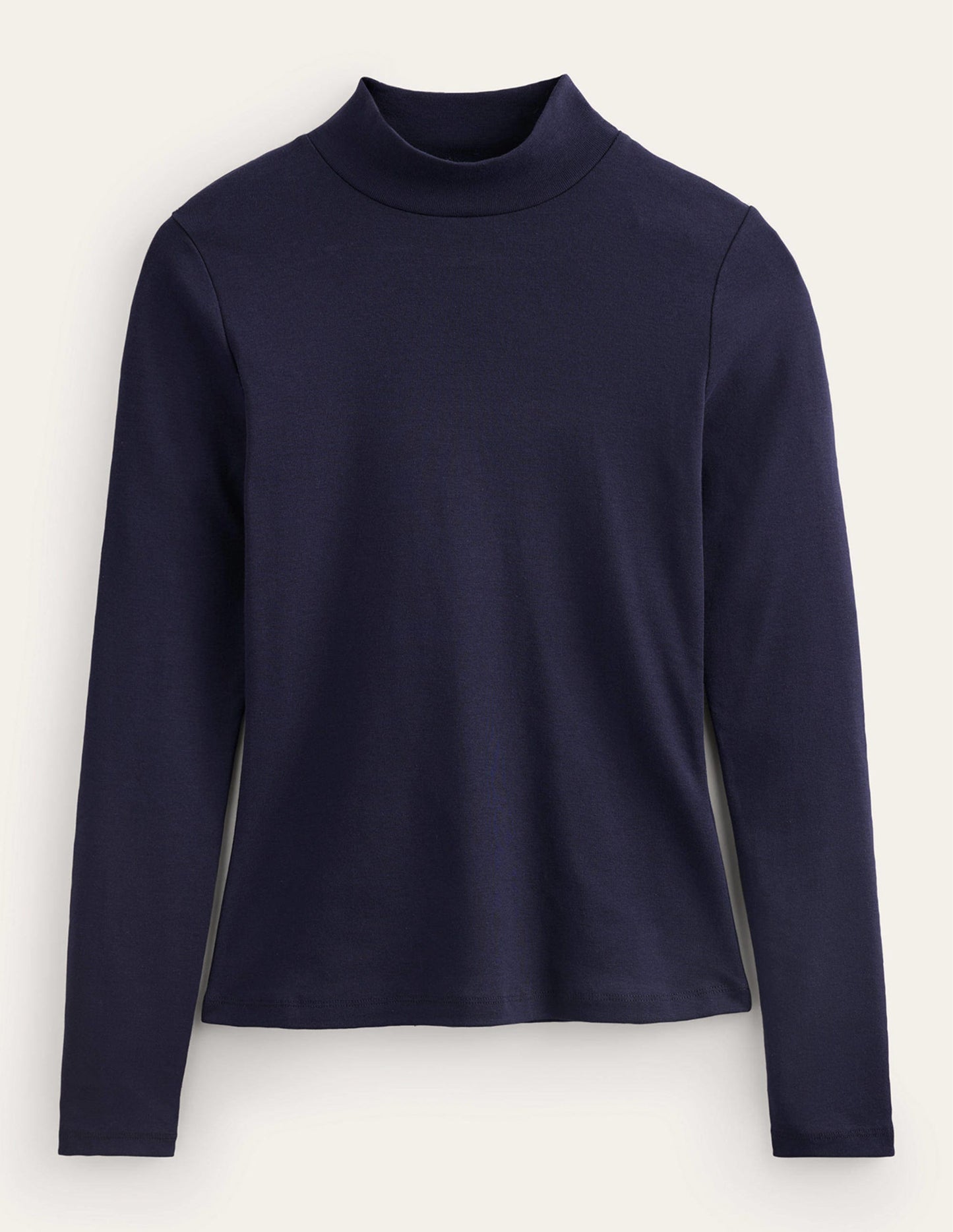 Jersey-Oberteil mit Rollkragen-Marineblau