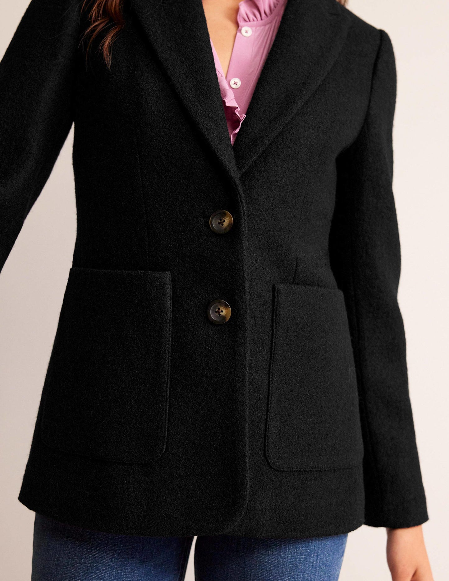 Der Marylebone Blazer mit Struktur-Schwarz