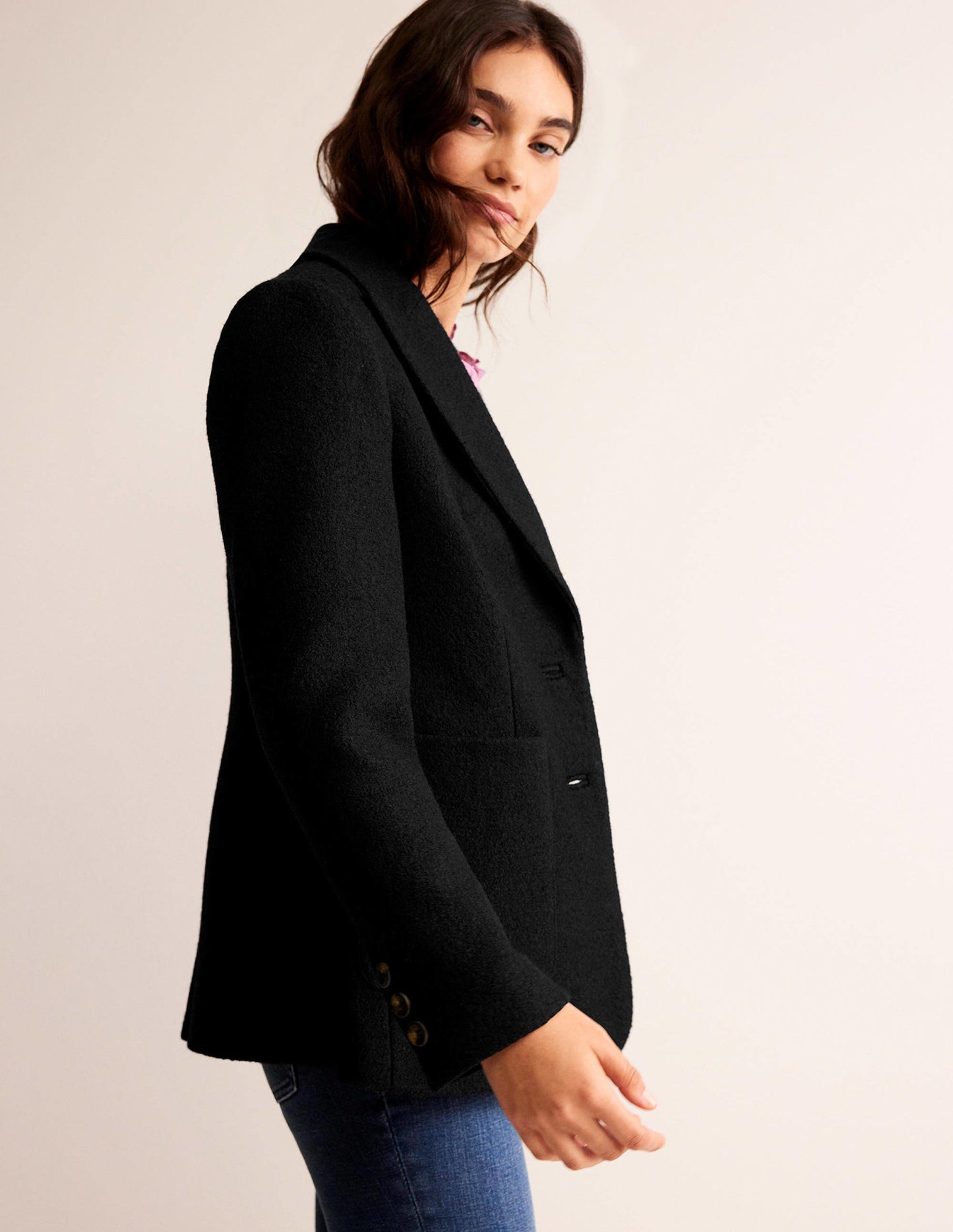 Der Marylebone Blazer mit Struktur-Schwarz