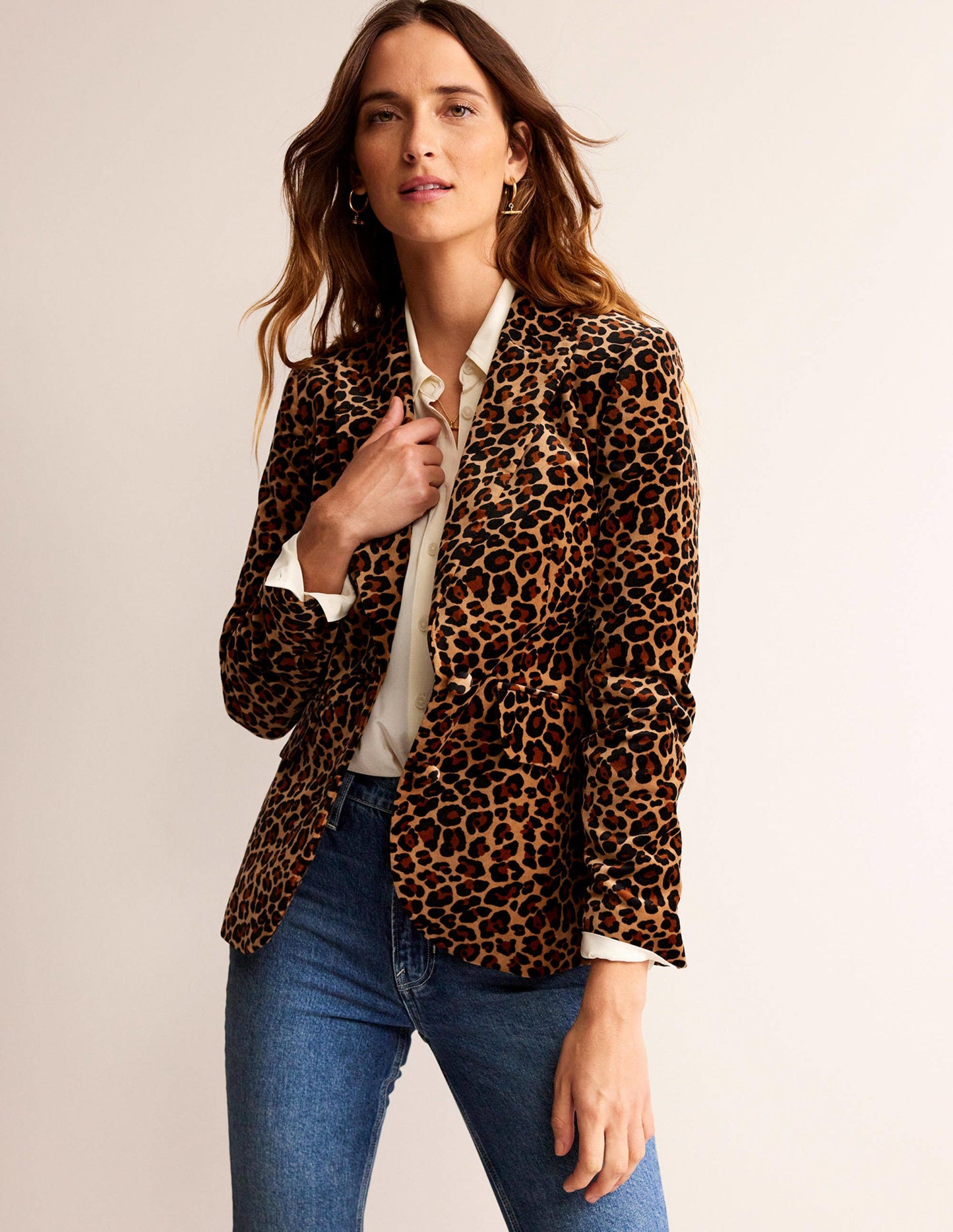 Der Marylebone Samtblazer-Leopard