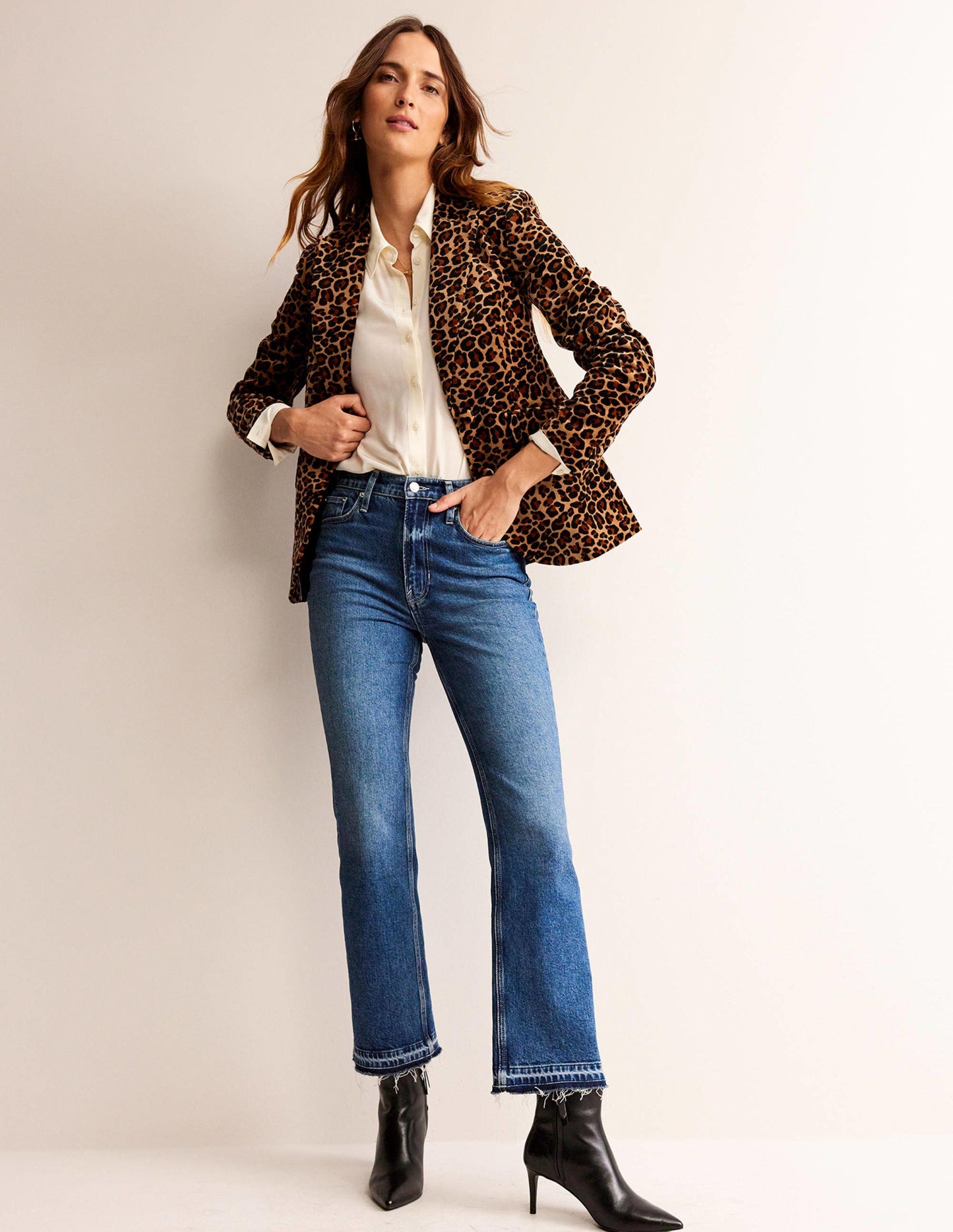 Der Marylebone Samtblazer-Leopard