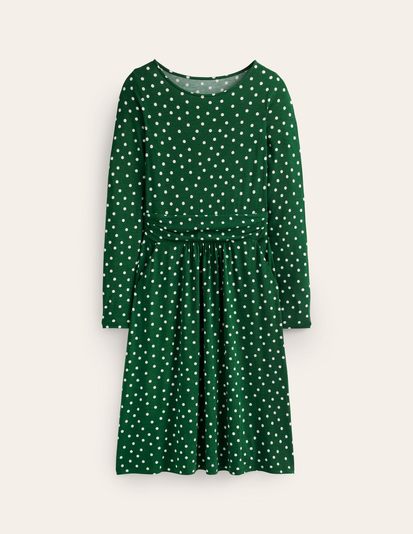 Abigail Jerseykleid-Amazonasgrün, Verstreute Punkte