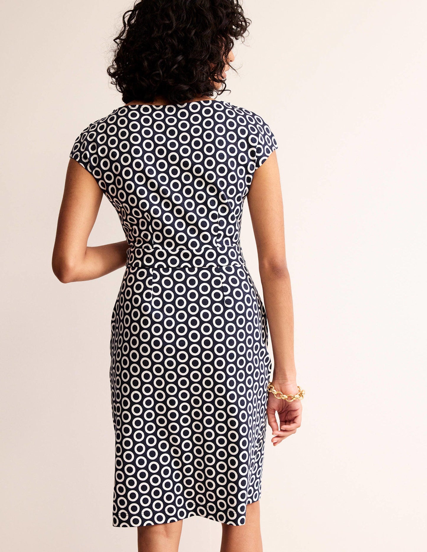 Robe Florrie en jersey-Bleu marine foncé, cercles