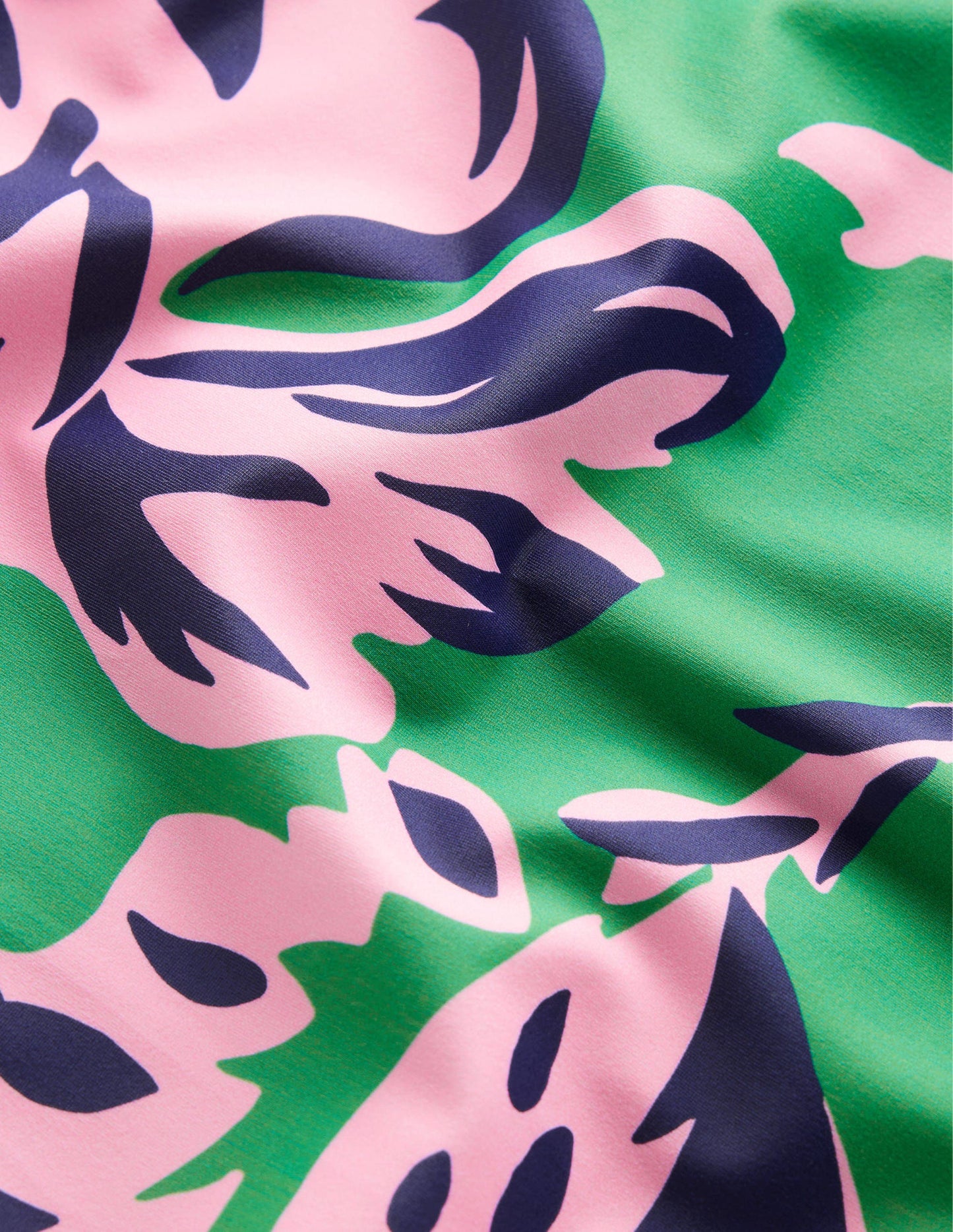 Bandeau-Badeanzug mit Brustunterstützung-Grünes Tamburin, Blushrosa