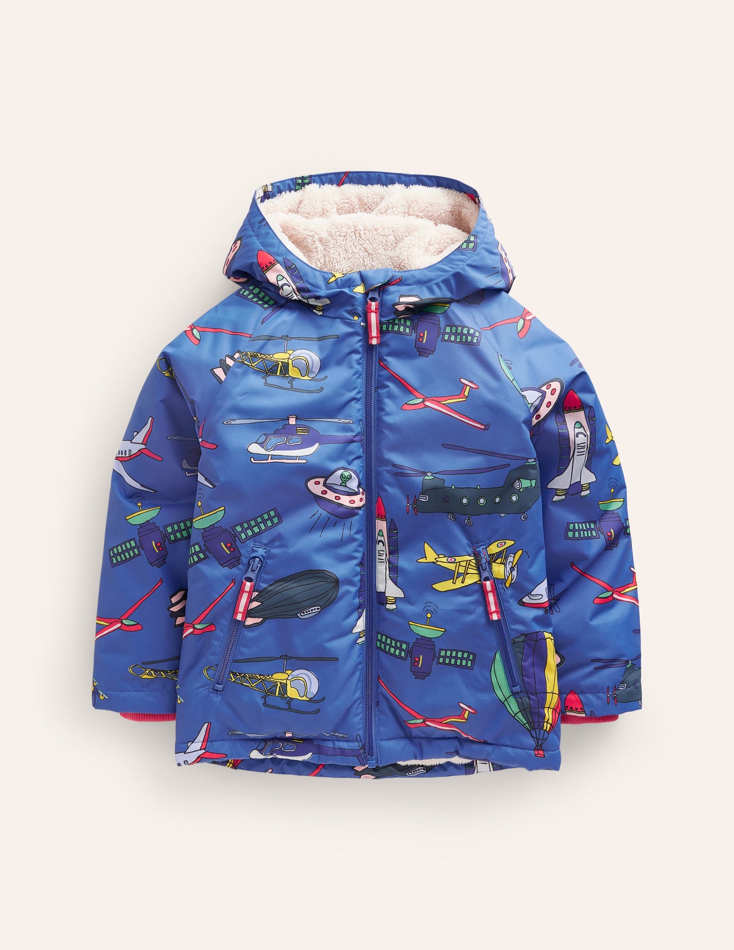 Anorak mit Sherpa-Futter-Blauhäher Transport