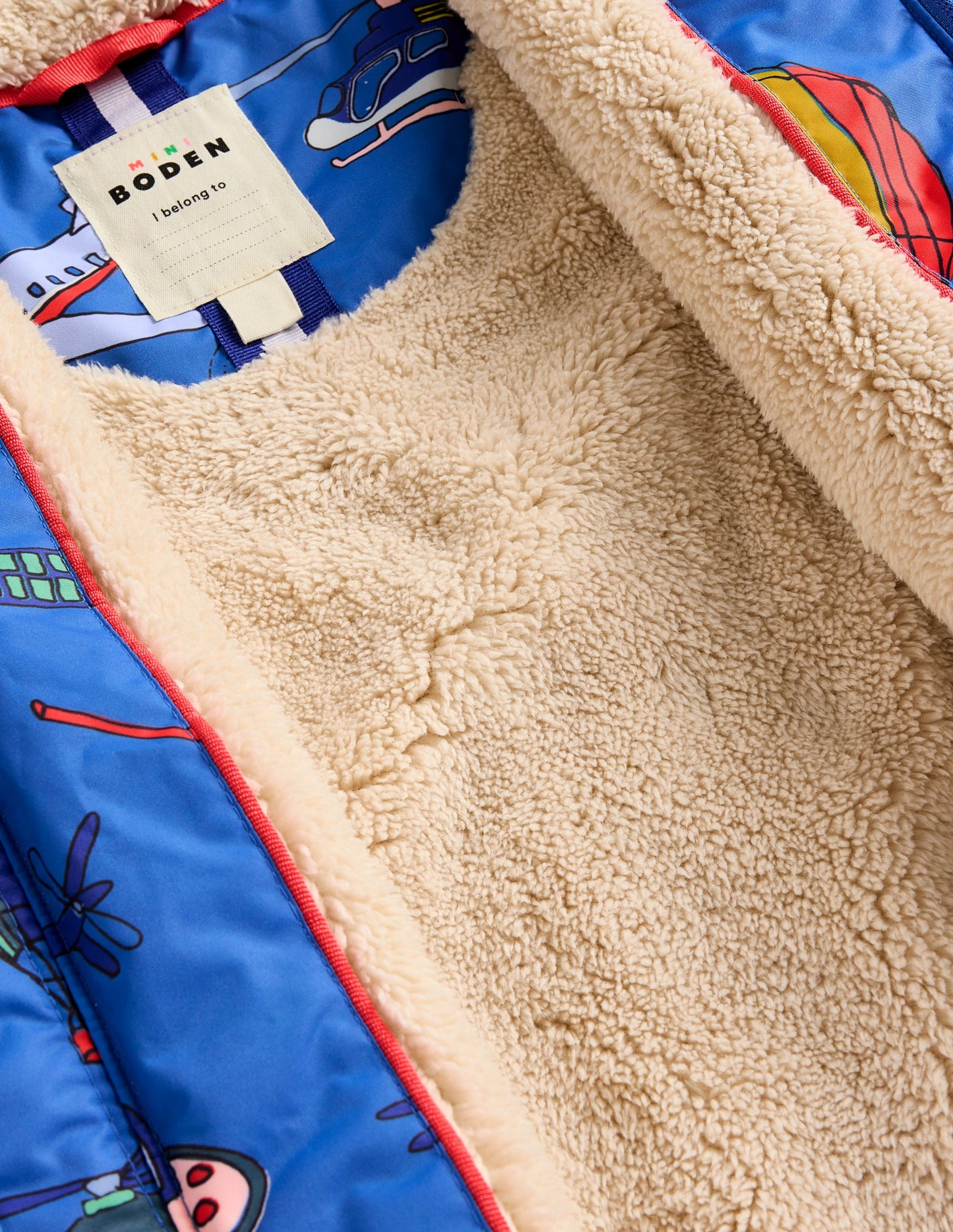 Anorak mit Sherpa-Futter-Blauhäher Transport