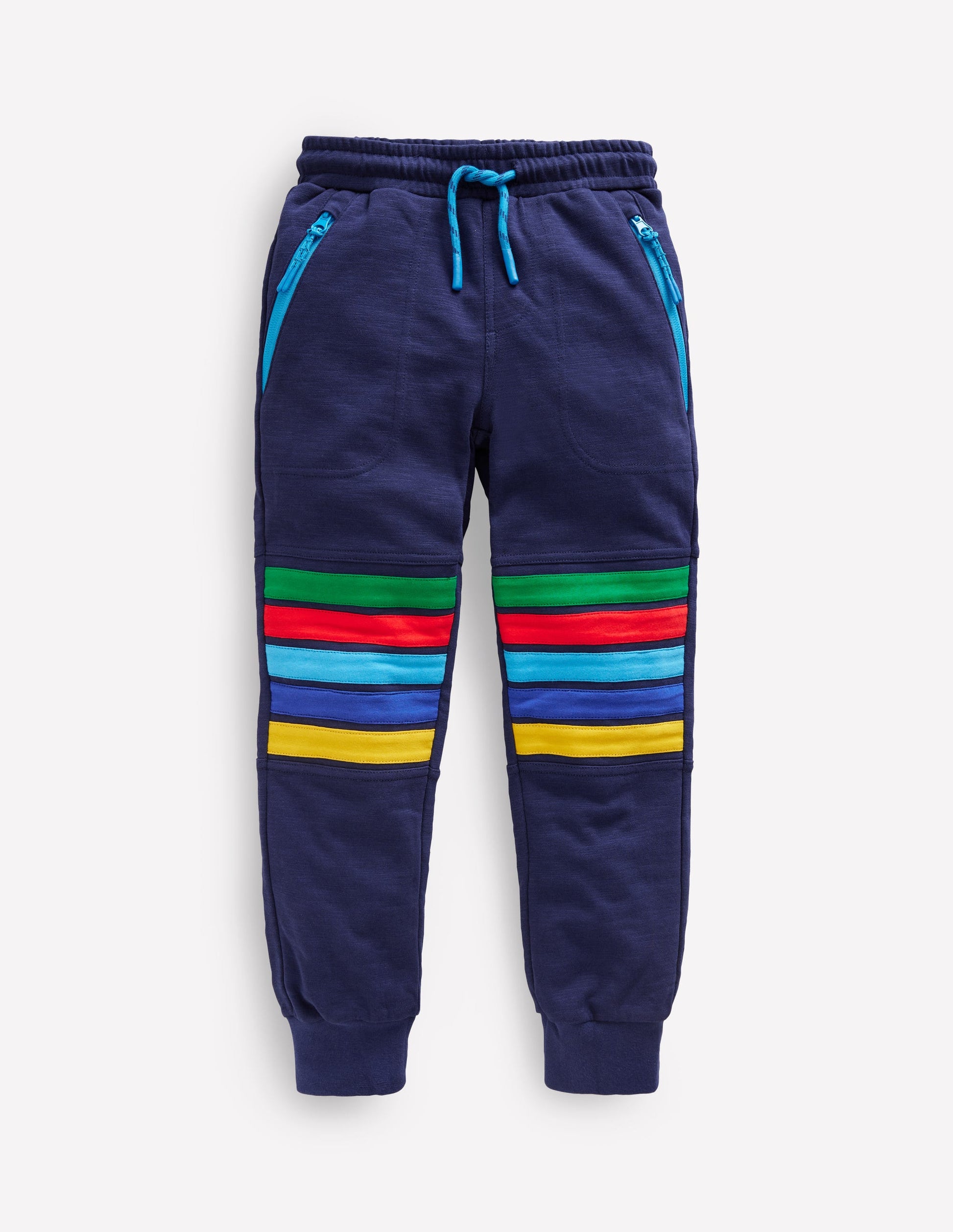 Jogginghose mit verstärktem Knie-Aristocratic Blue/ Ivory Stripe-5