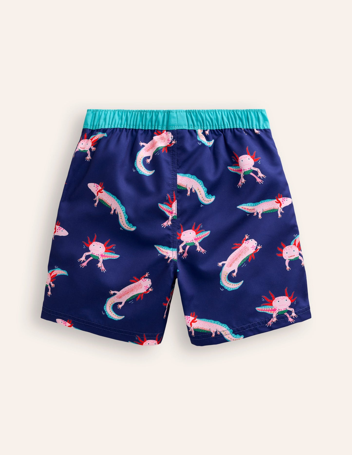 Swim Shorts-Sapphire Blue Axolotl