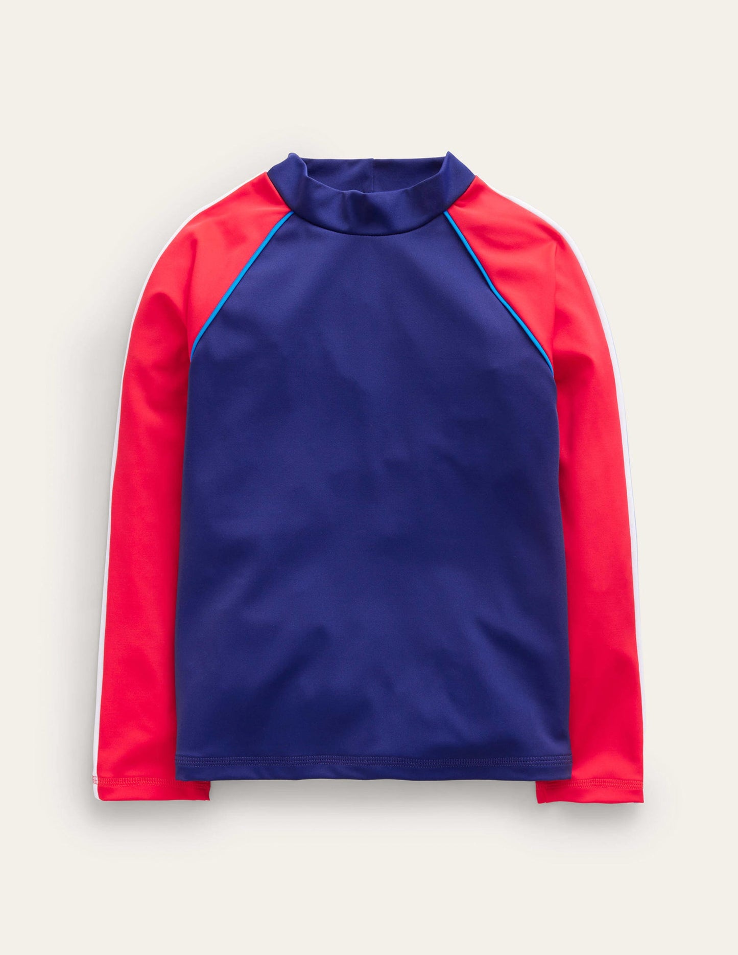 Haut de plage-Mohnblumenrot und Schuluniform Marineblau