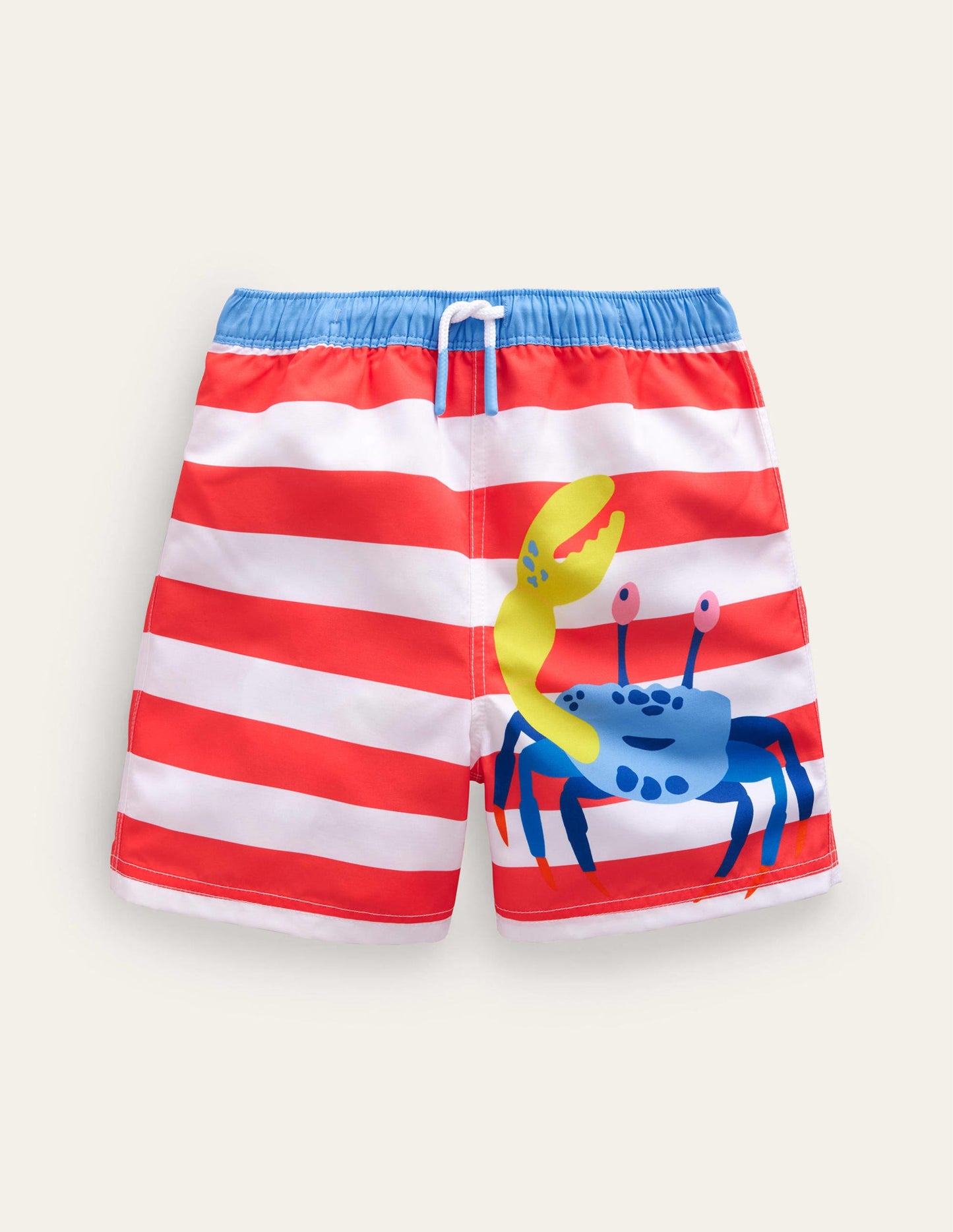 Badeshorts-Rot und Weiß Krabbe