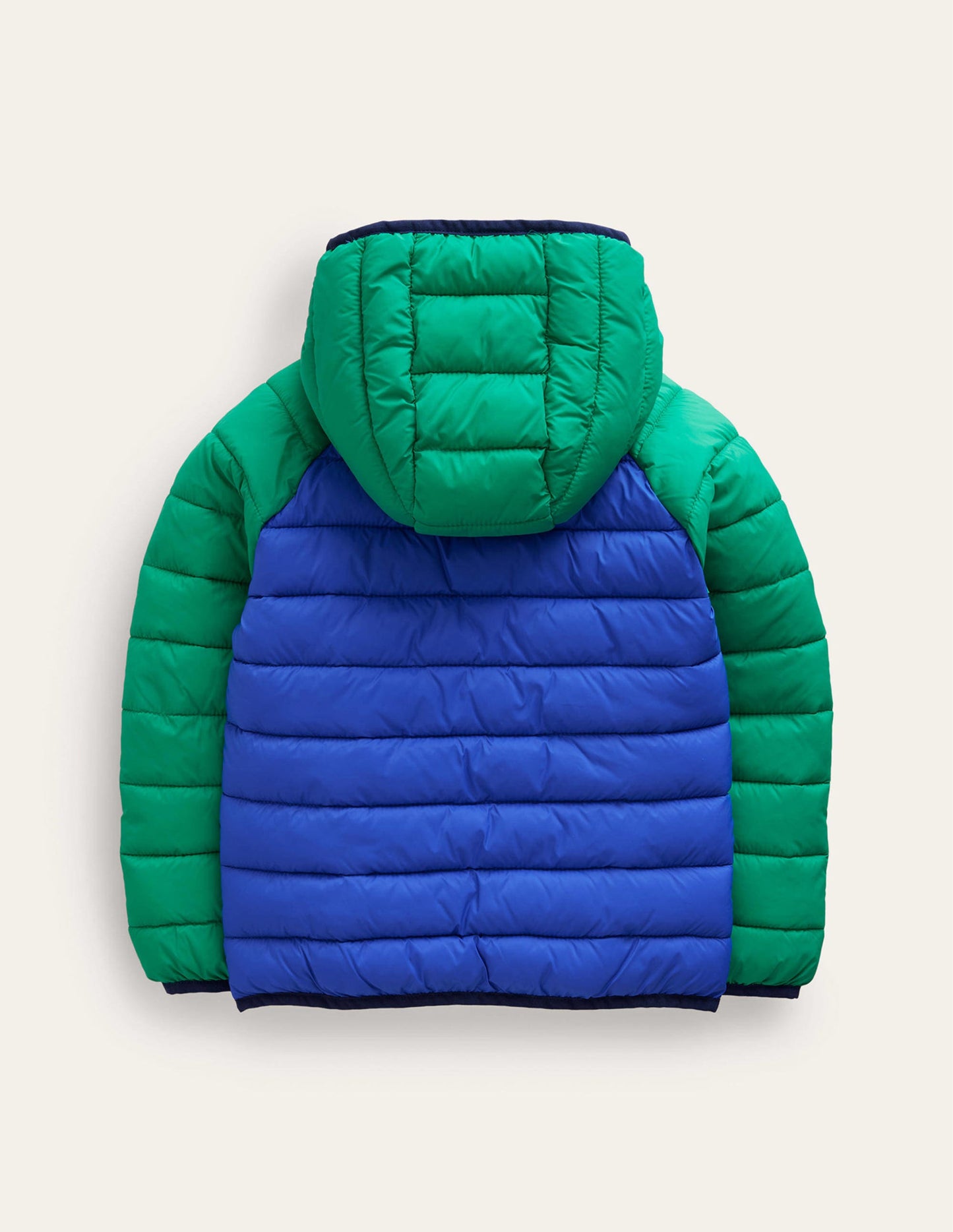 Doudoune repliable-Bleu héron/vert jade
