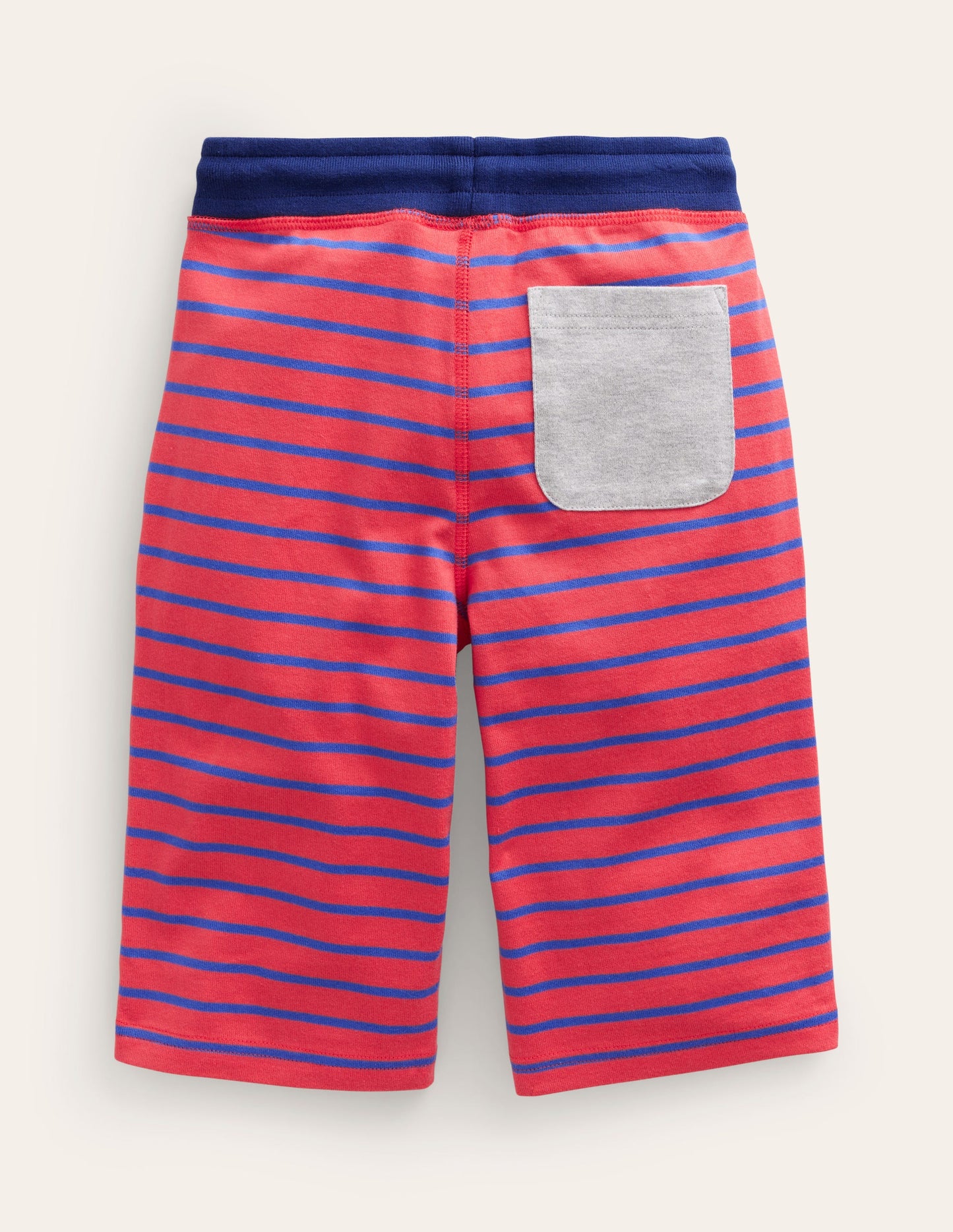 Baggyshorts aus Jersey-Marmeladenrot/Blaureiher