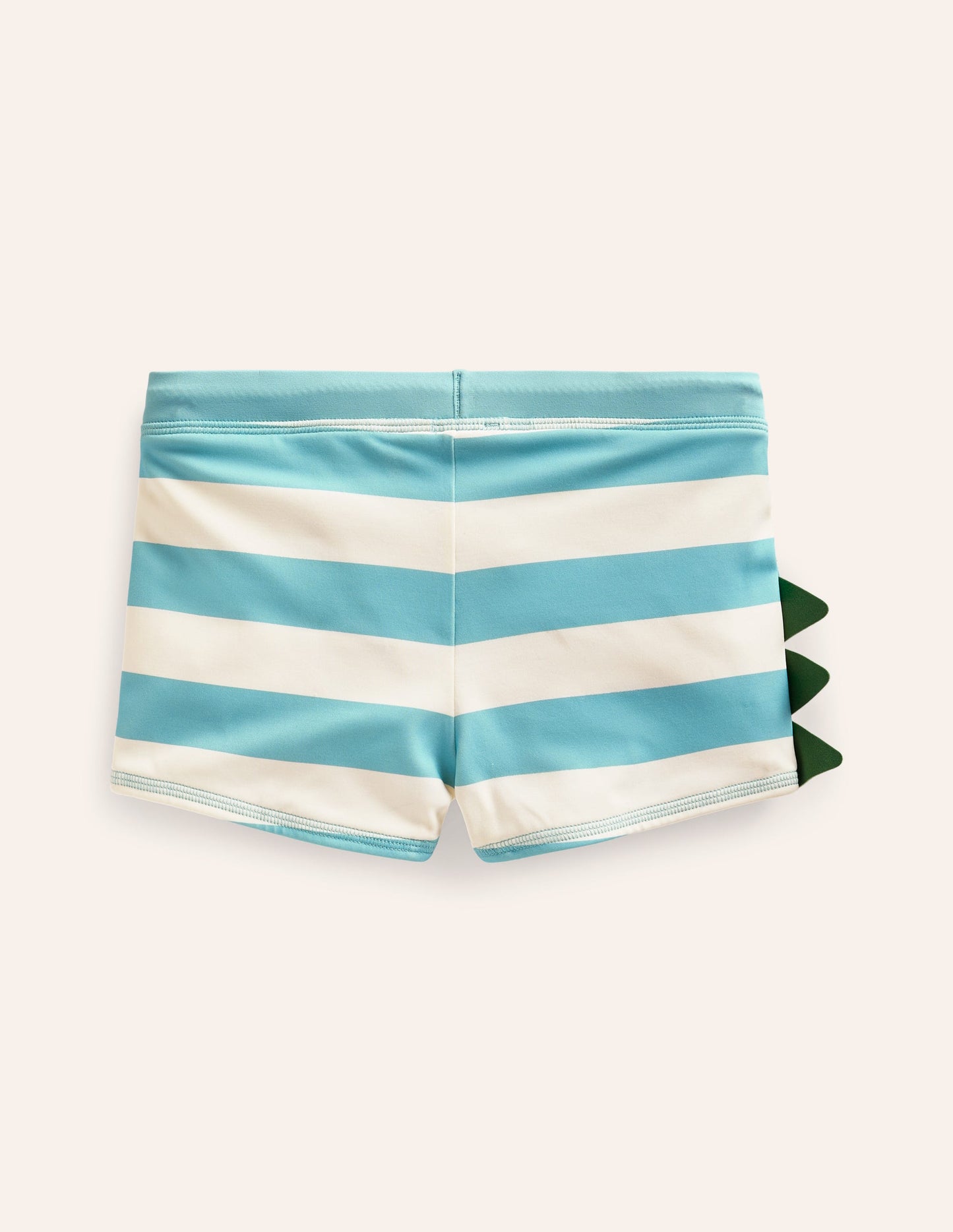 Badehose-Meeresblau/ Naturweiß Streifen Dino