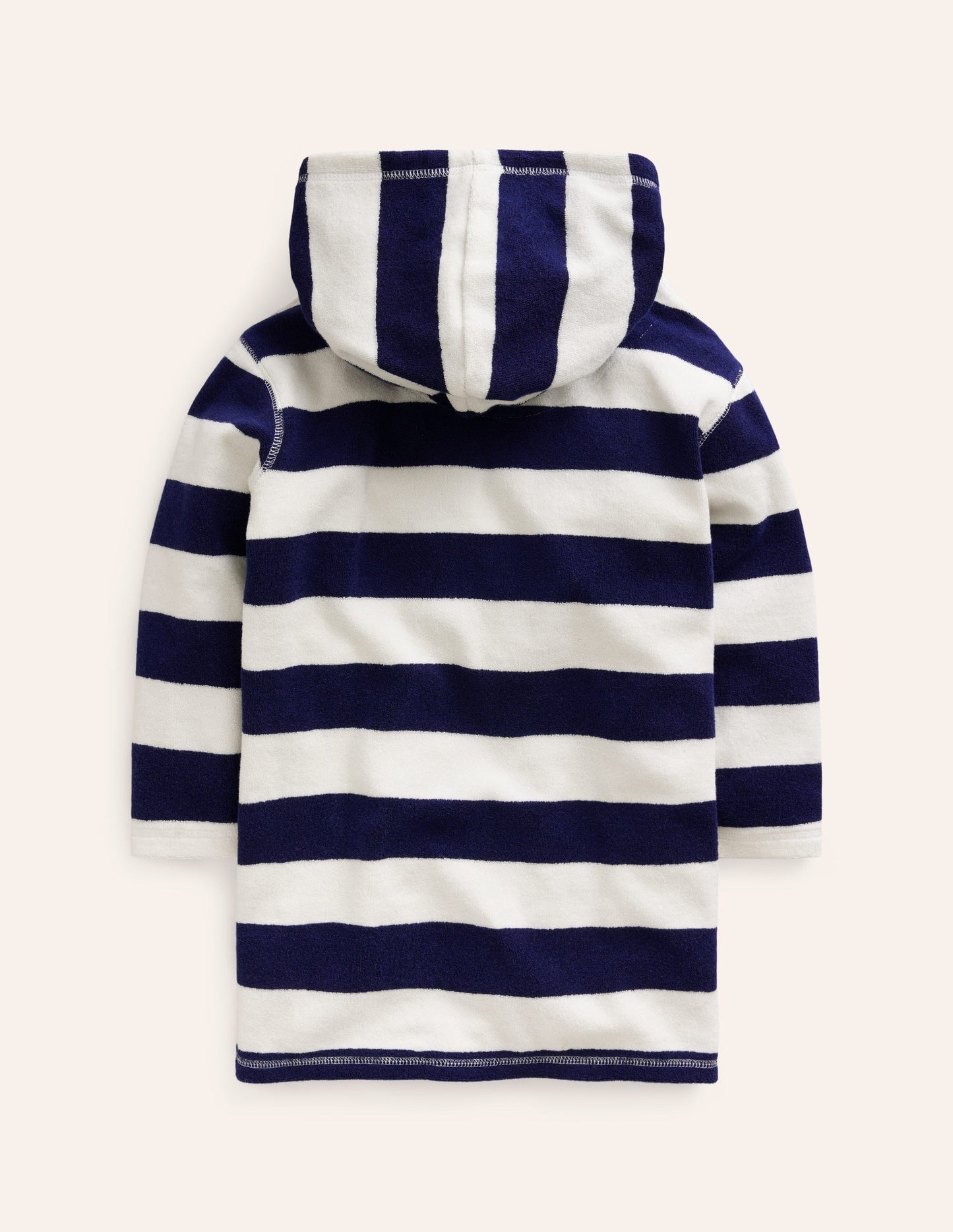 Poncho en éponge à appliqué-Tortue bleu marine universitaire/ivoire