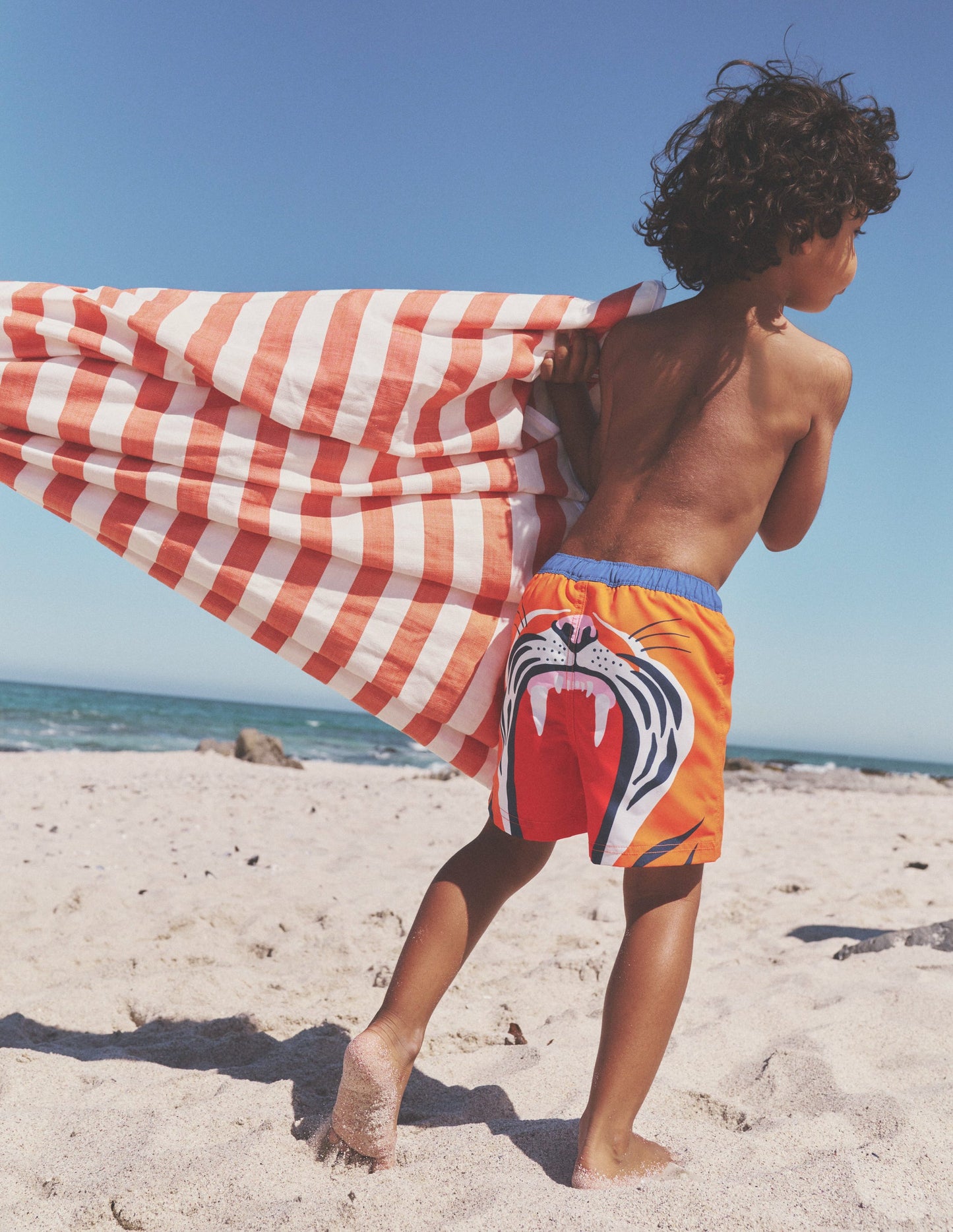Swim Shorts-Mandarin Tiger