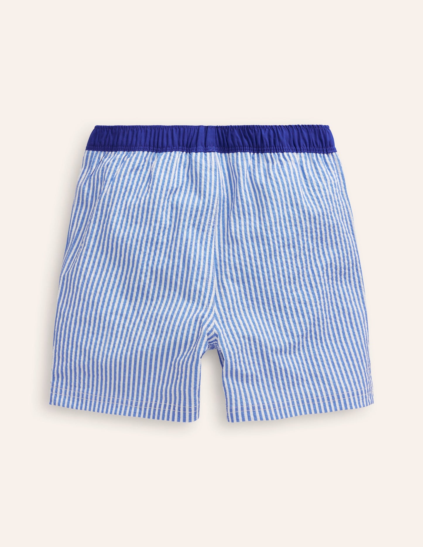Badeshorts-Vintage-Blau Seersucker