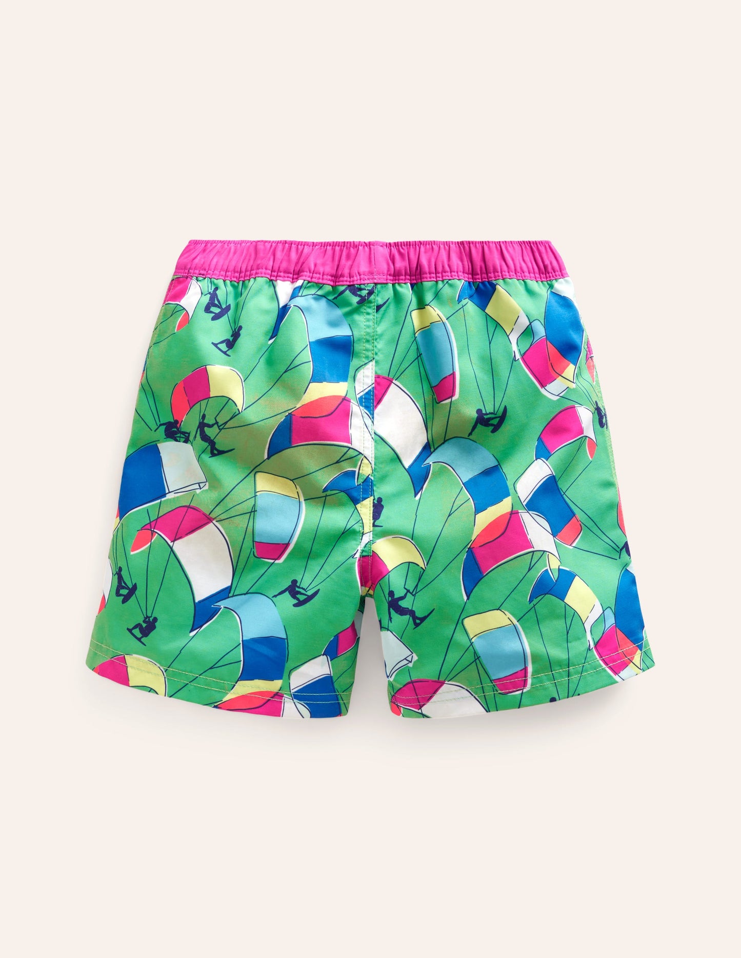 Badeshorts-Erbsengrün Kite-Surfer