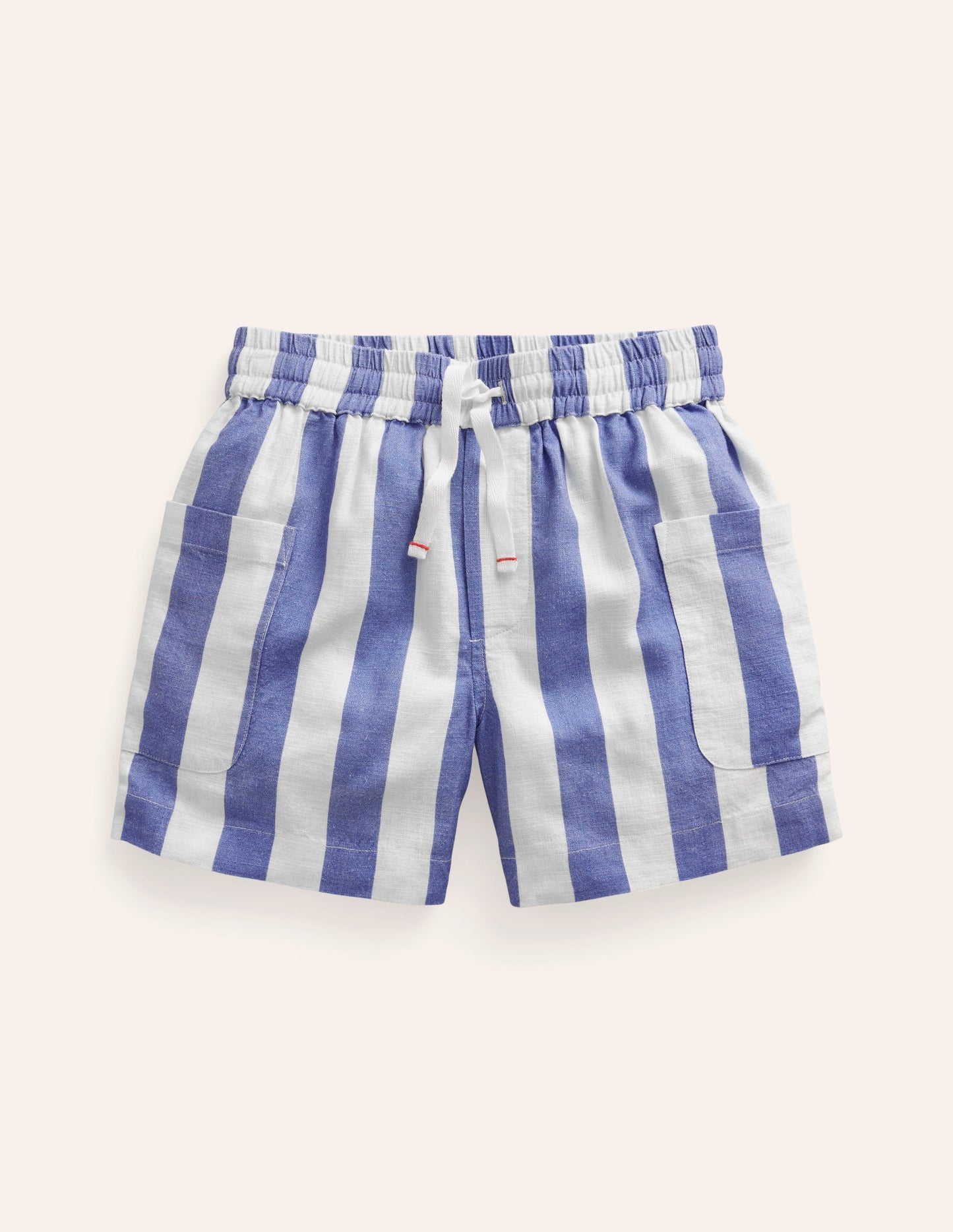 Shorts mit Taschen-Saphirblau/ Naturweiß Streifen