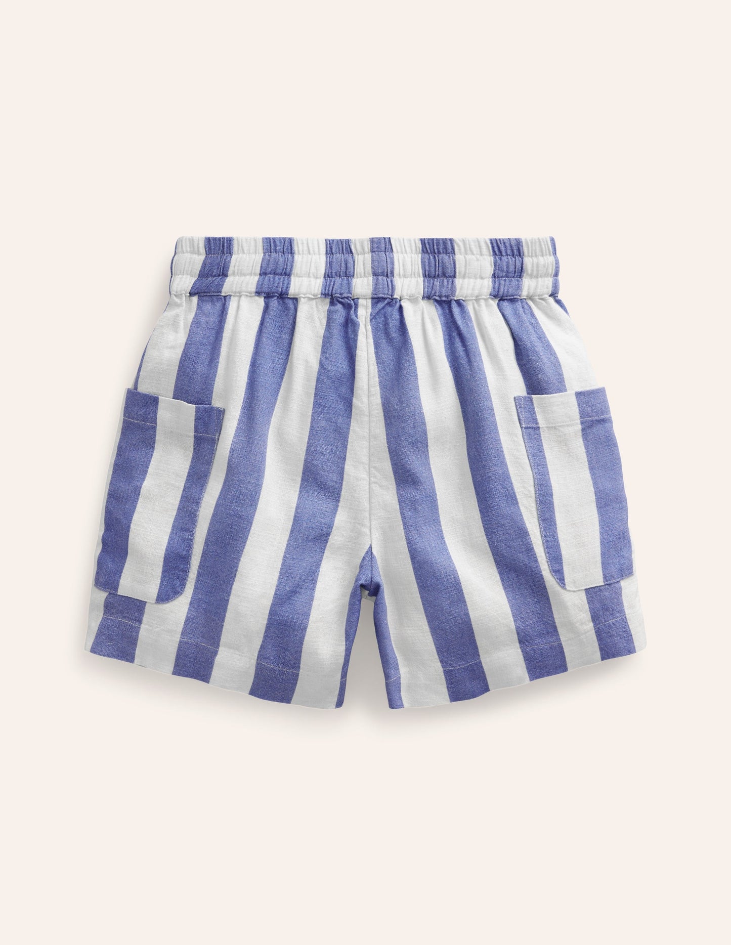 Shorts mit Taschen-Saphirblau/ Naturweiß Streifen