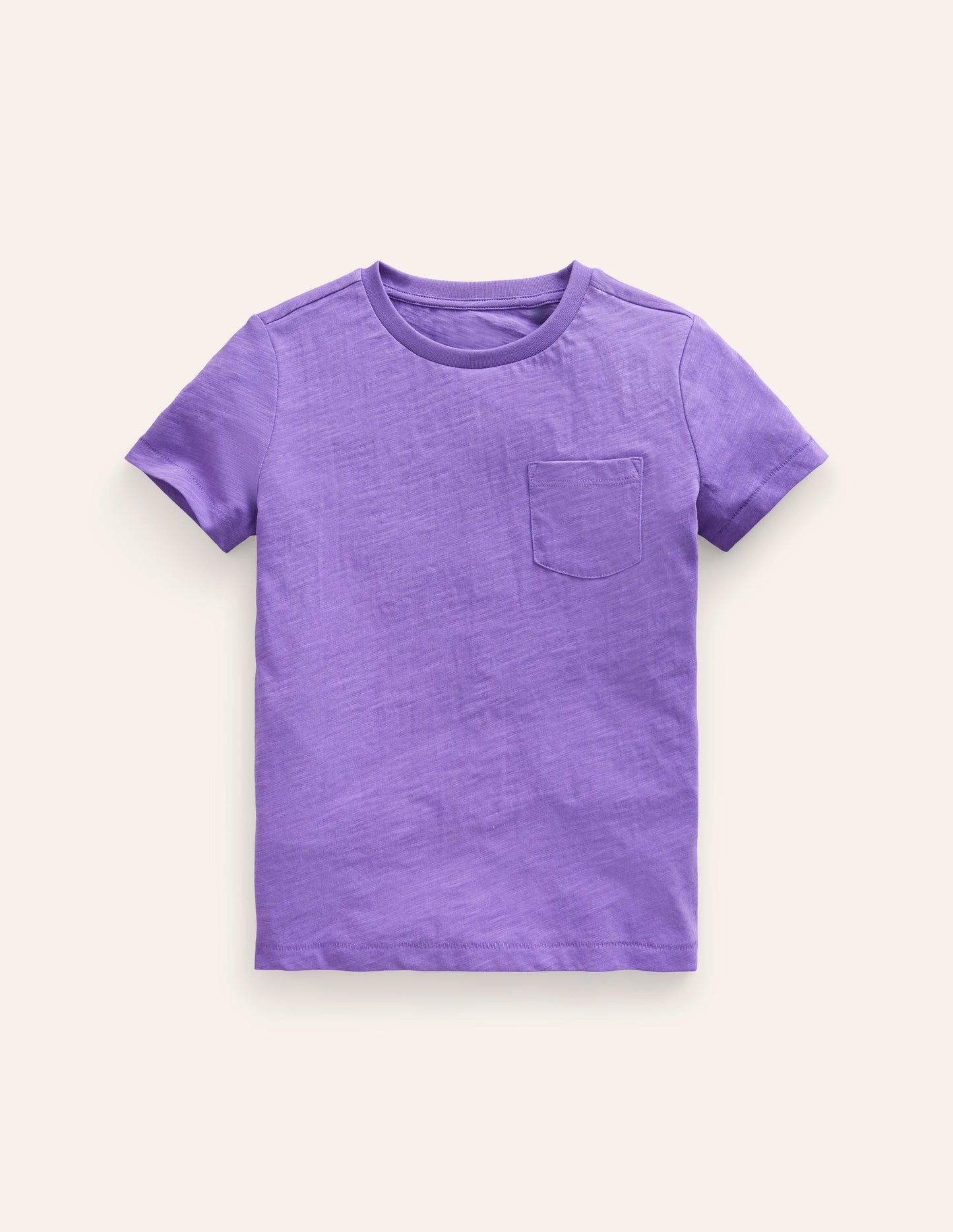 T-shirt délavé en tissu flammé-Violet crocus