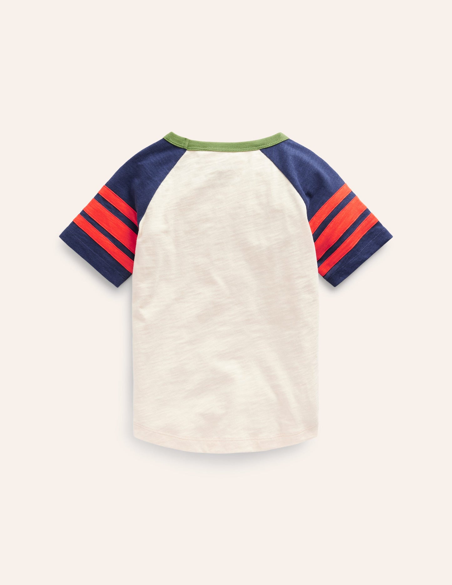 Kurzärmliges T-Shirt mit Raglan-Ärmeln-Kaliko/Schuluniform-Marineblau