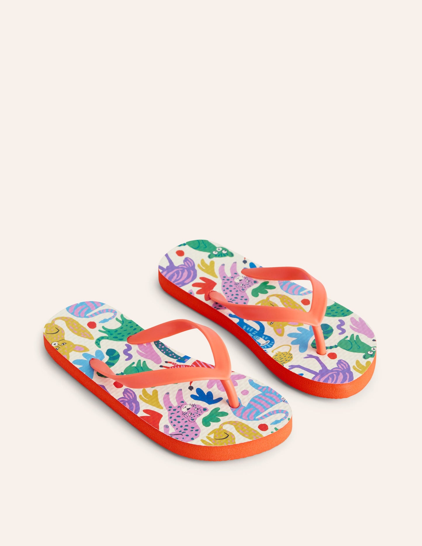 Lustige Flip-Flops-Bunt Safari Freunde