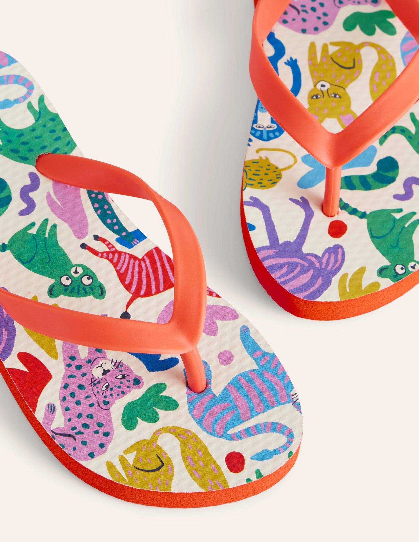 Lustige Flip-Flops-Bunt Safari Freunde