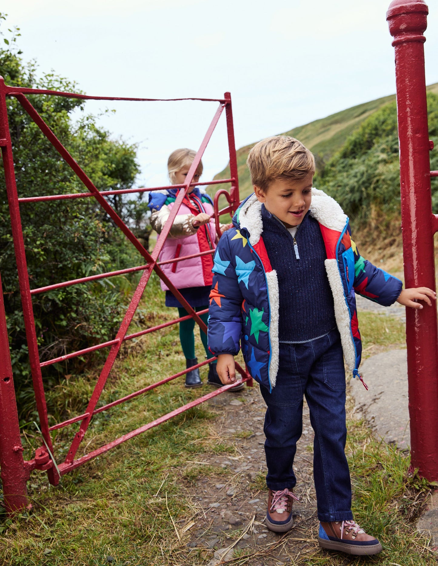 Jeanshose zum Hineinschlüpfen-Dunkle Waschung