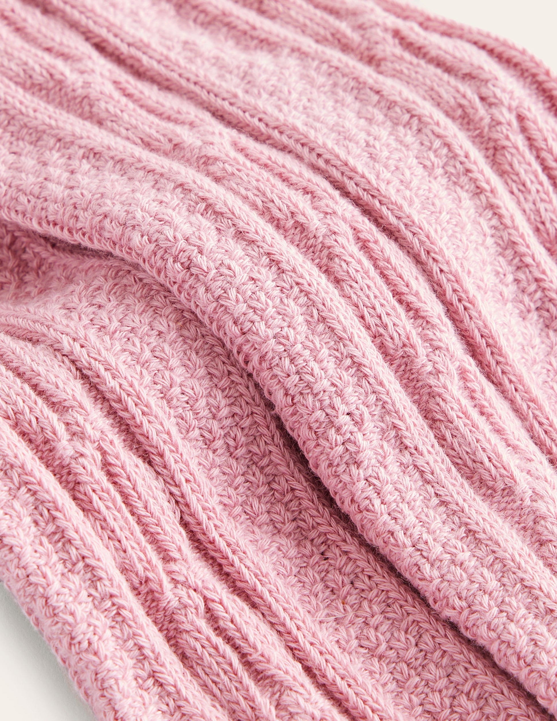 Fußlose Strumpfhose mit Zopfmuster-Vintage Rosa-3