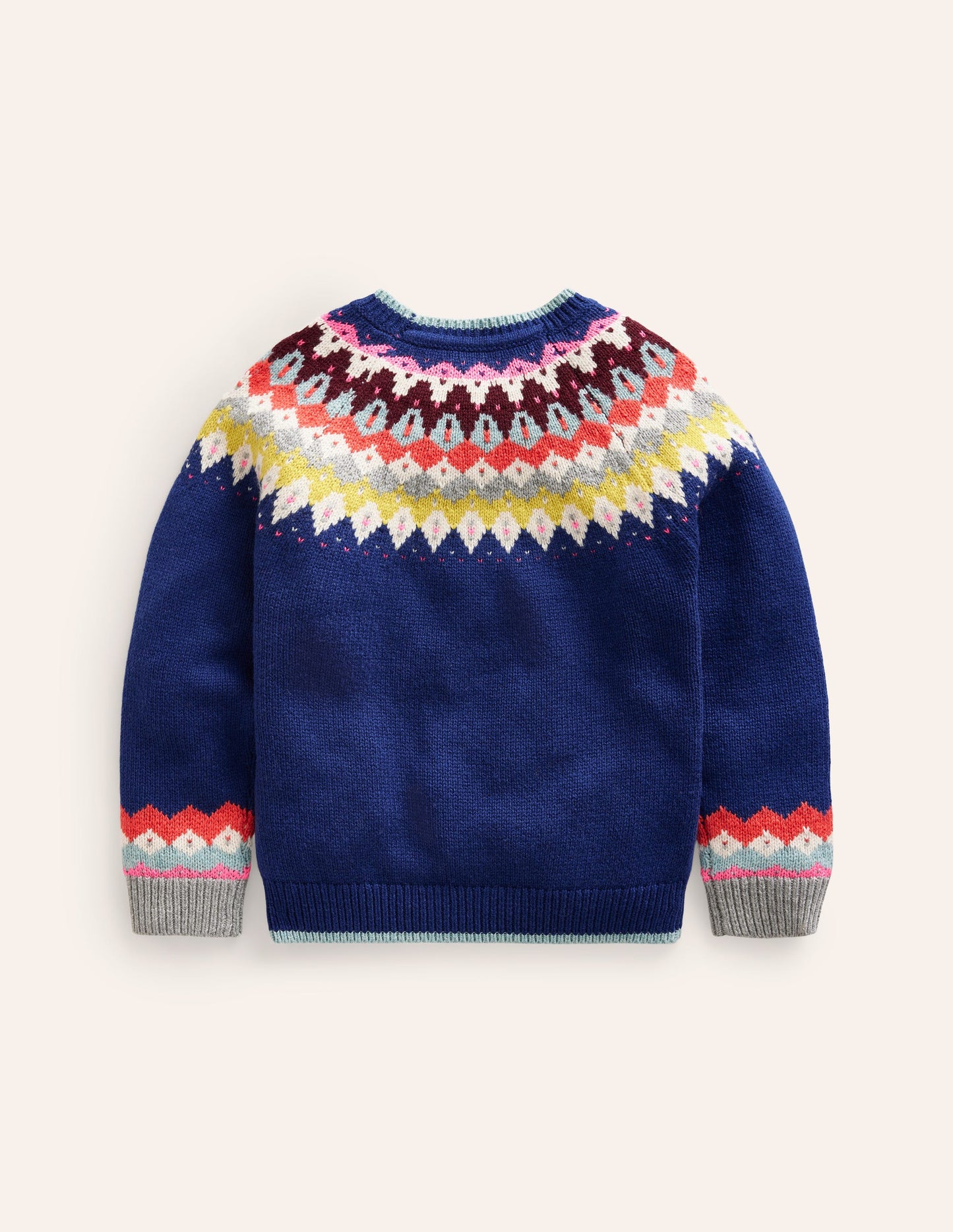 Pull Eleanor à motif jacquard-Bleu saphir