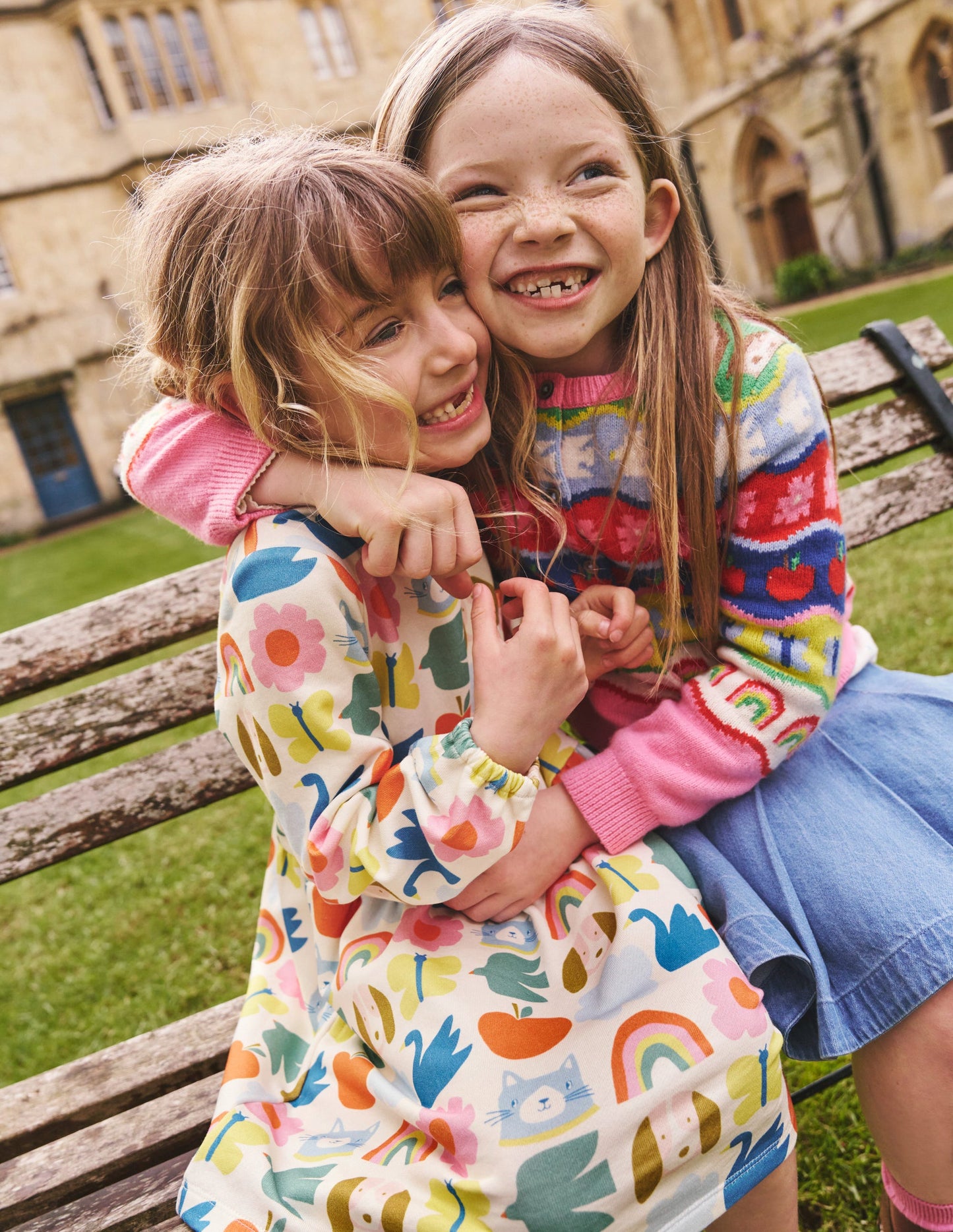 Robe-sweat à envers bouclé-Motif Park Life multi